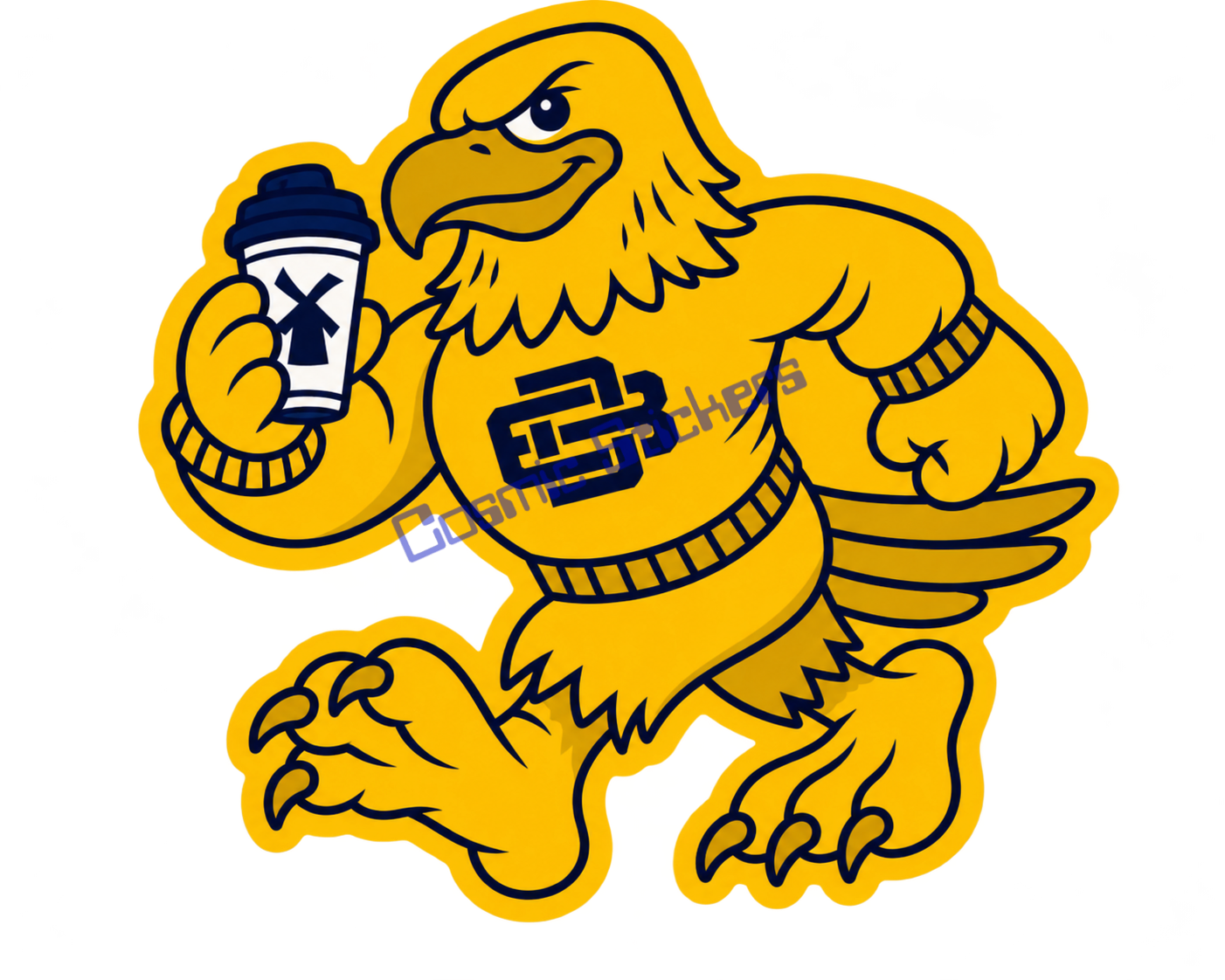 Fan-Made Dutch Bros Golden Eagle Mascot Sticker