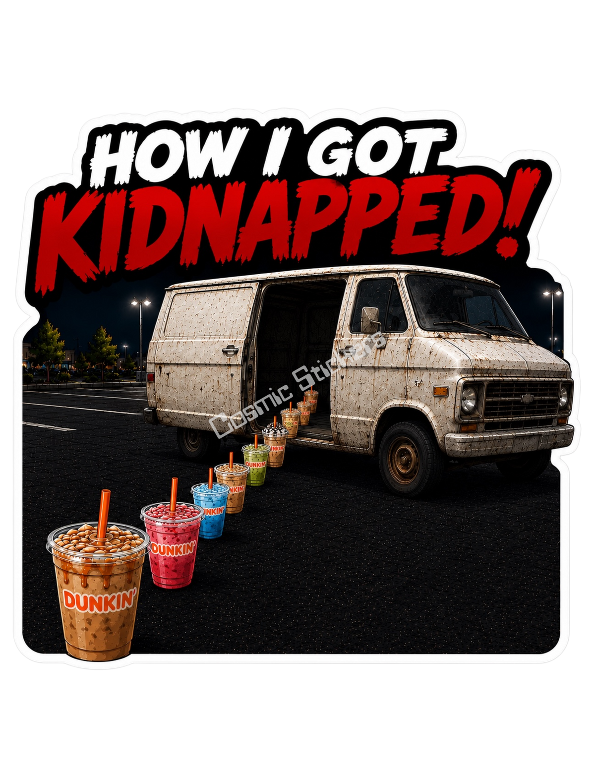 How I Got Kidnapped - DD Van Vinyl Sticker