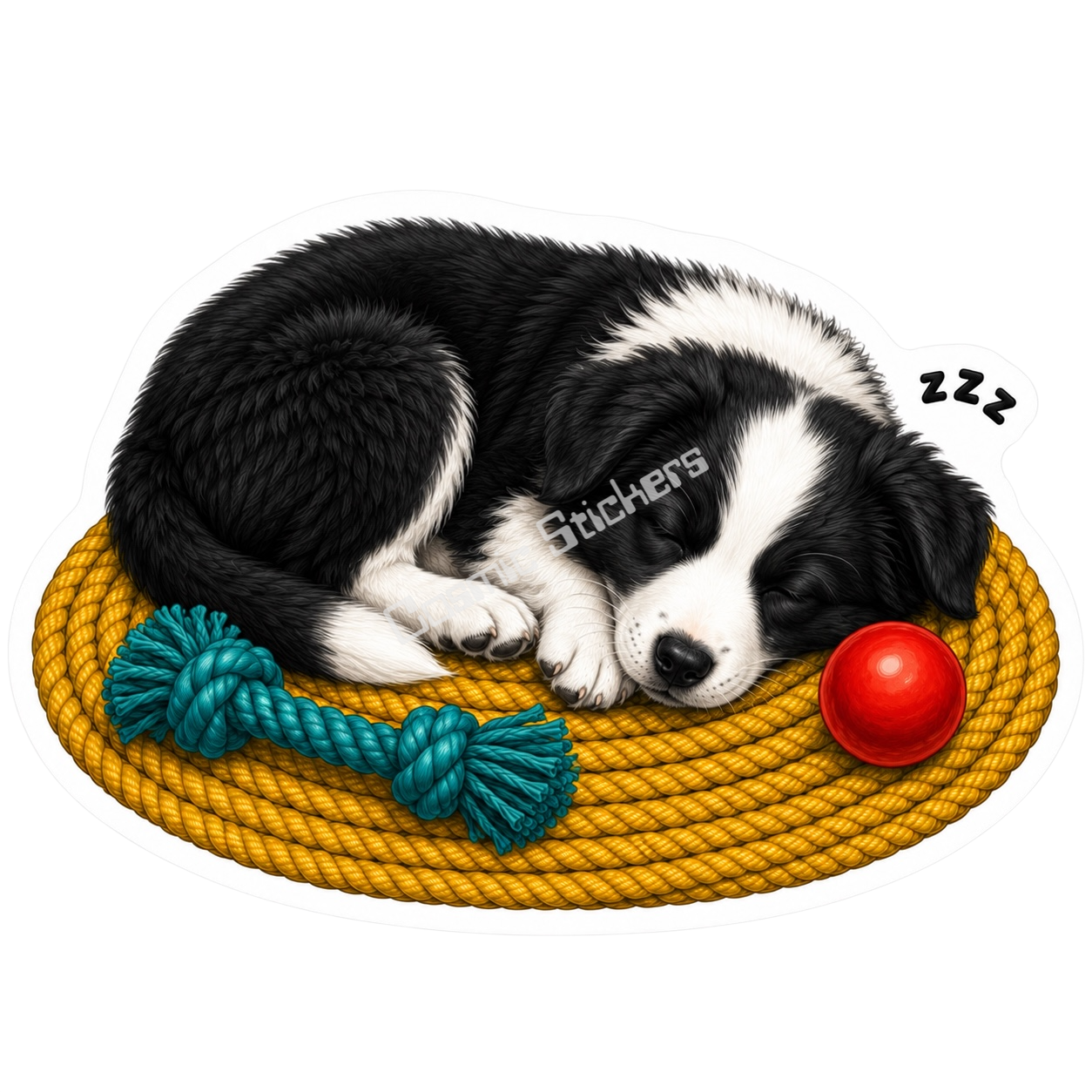 Paws & Dreams - Border Collie premium die-cut vinyl sticker by Cosmic Stickers