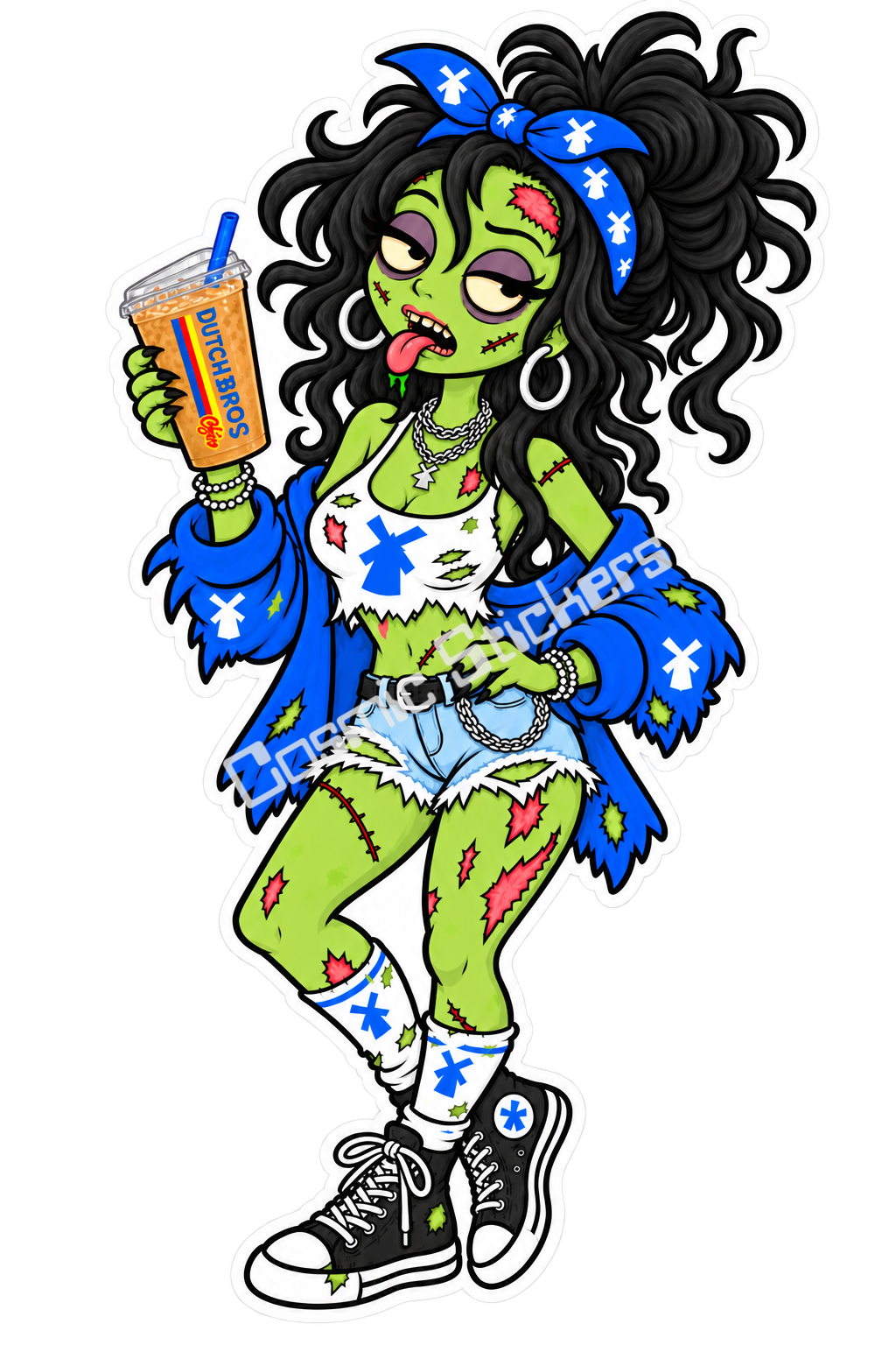 Fan-Made Caffeinated Zombies – No Sleep Required | Dutch Bros Inspired Vinyl Sticker