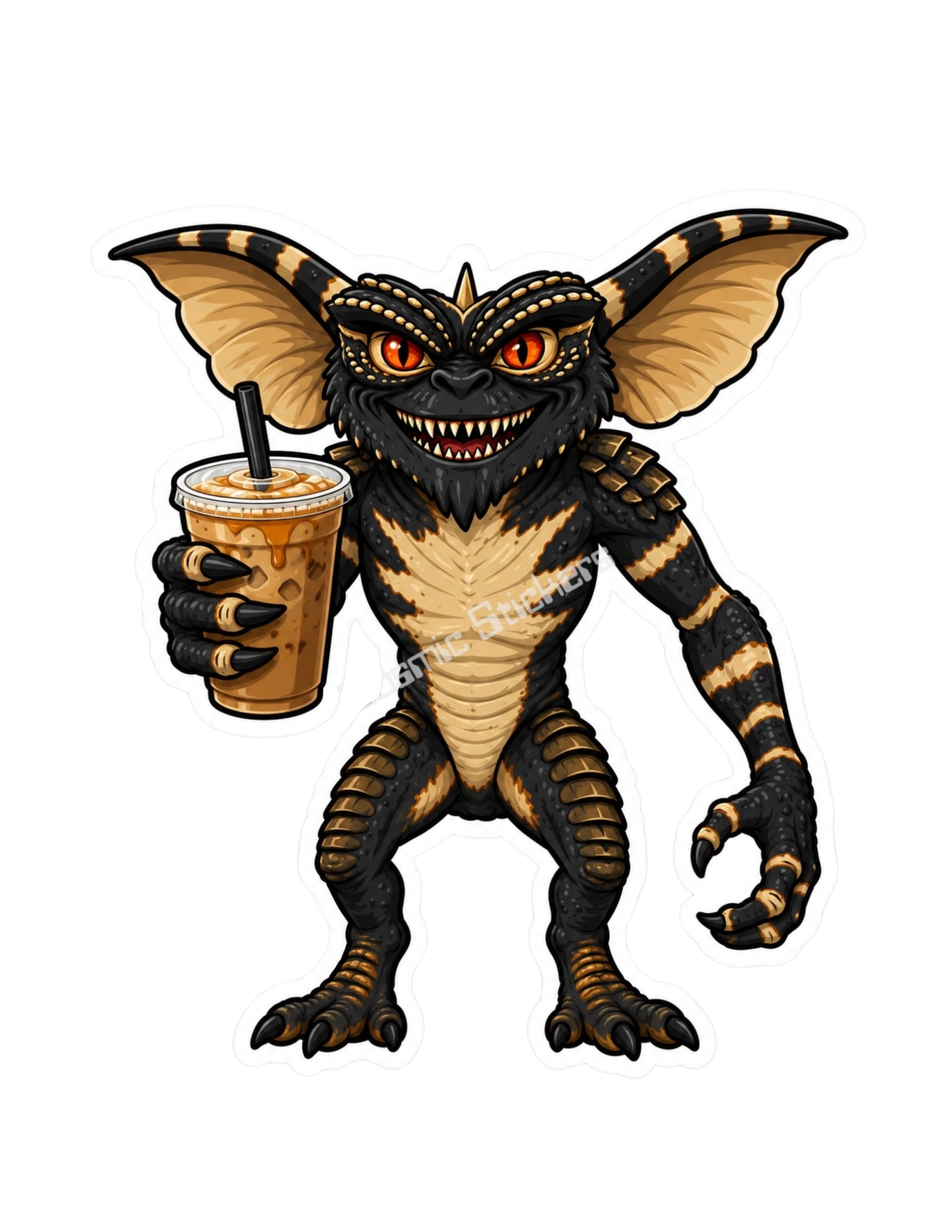 Stripe The Gremlin w/ Iced Coffee