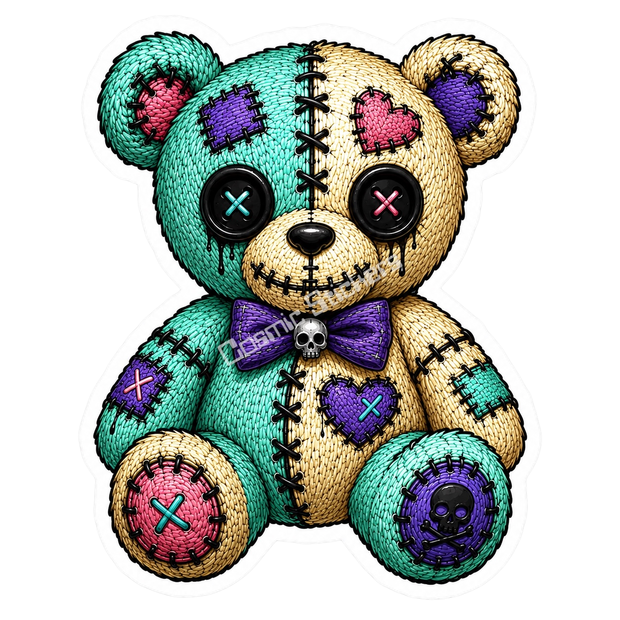Adorable & Disturbed - Animal Collection - Two Tone Bear premium die-cut vinyl sticker by Cosmic Stickers