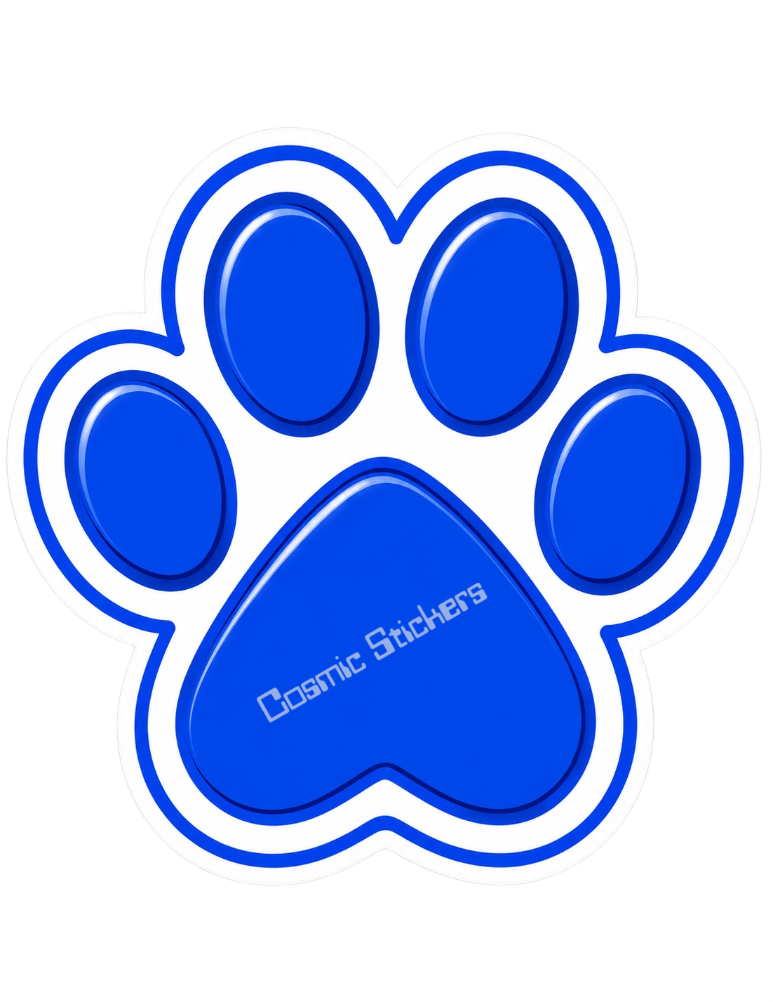 Cat Paw Print - Blue