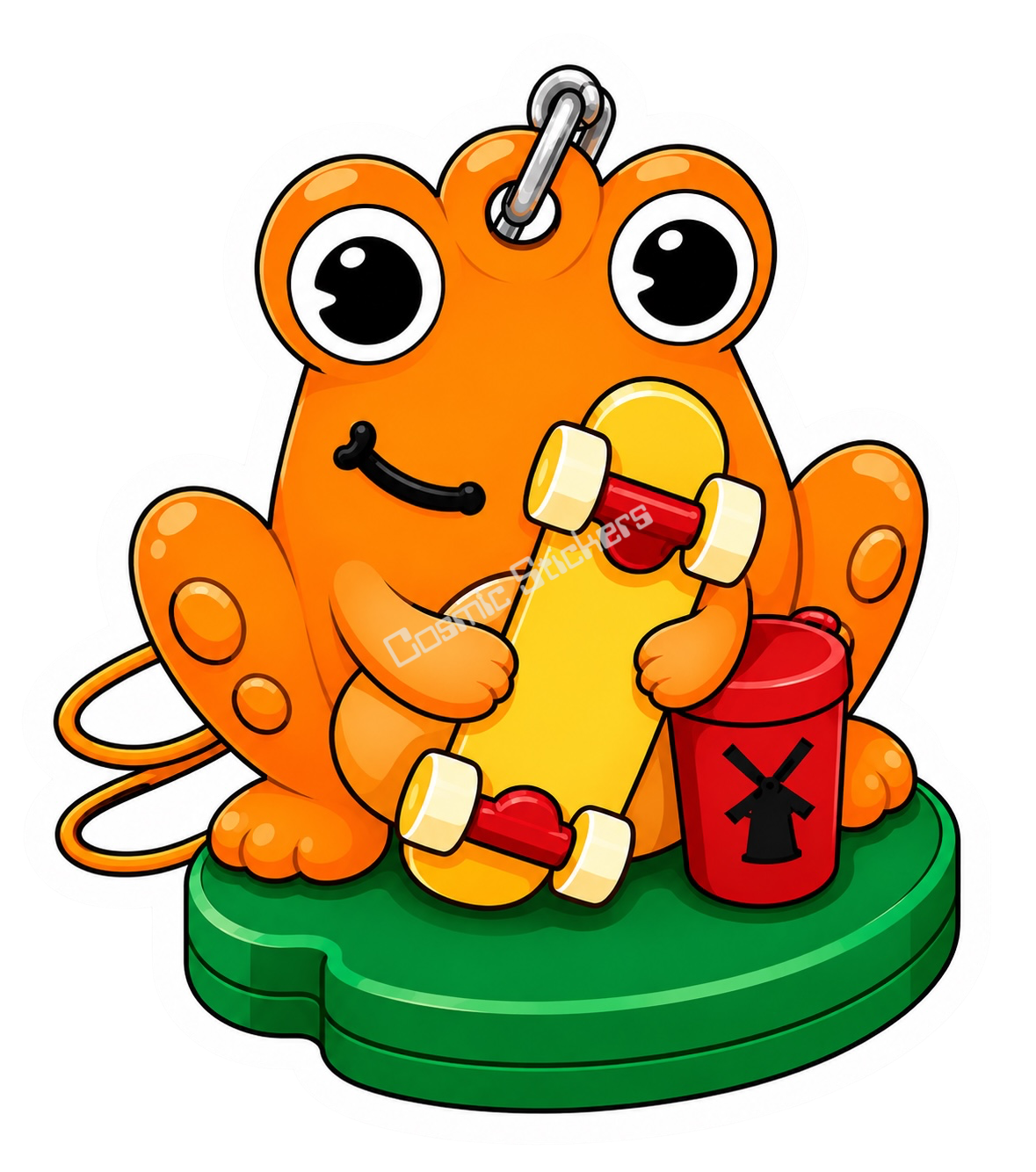 Dutch Frog Charm Drop (Sticker) #5 premium die-cut vinyl sticker by Cosmic Stickers