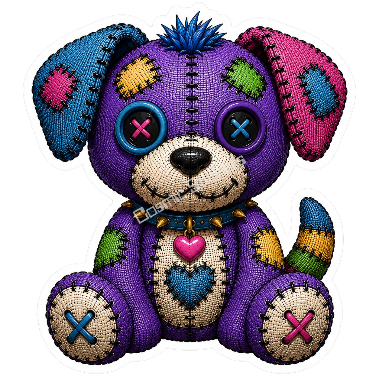 Adorable & Disturbed - Animal Collection - Dog premium die-cut vinyl sticker by Cosmic Stickers