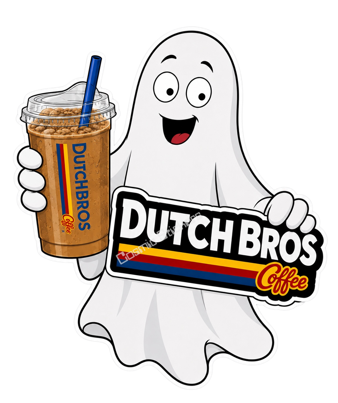 Fan-Made Boo Crew – Spirit Brew | Dutch Bros Inspired Vinyl Sticker