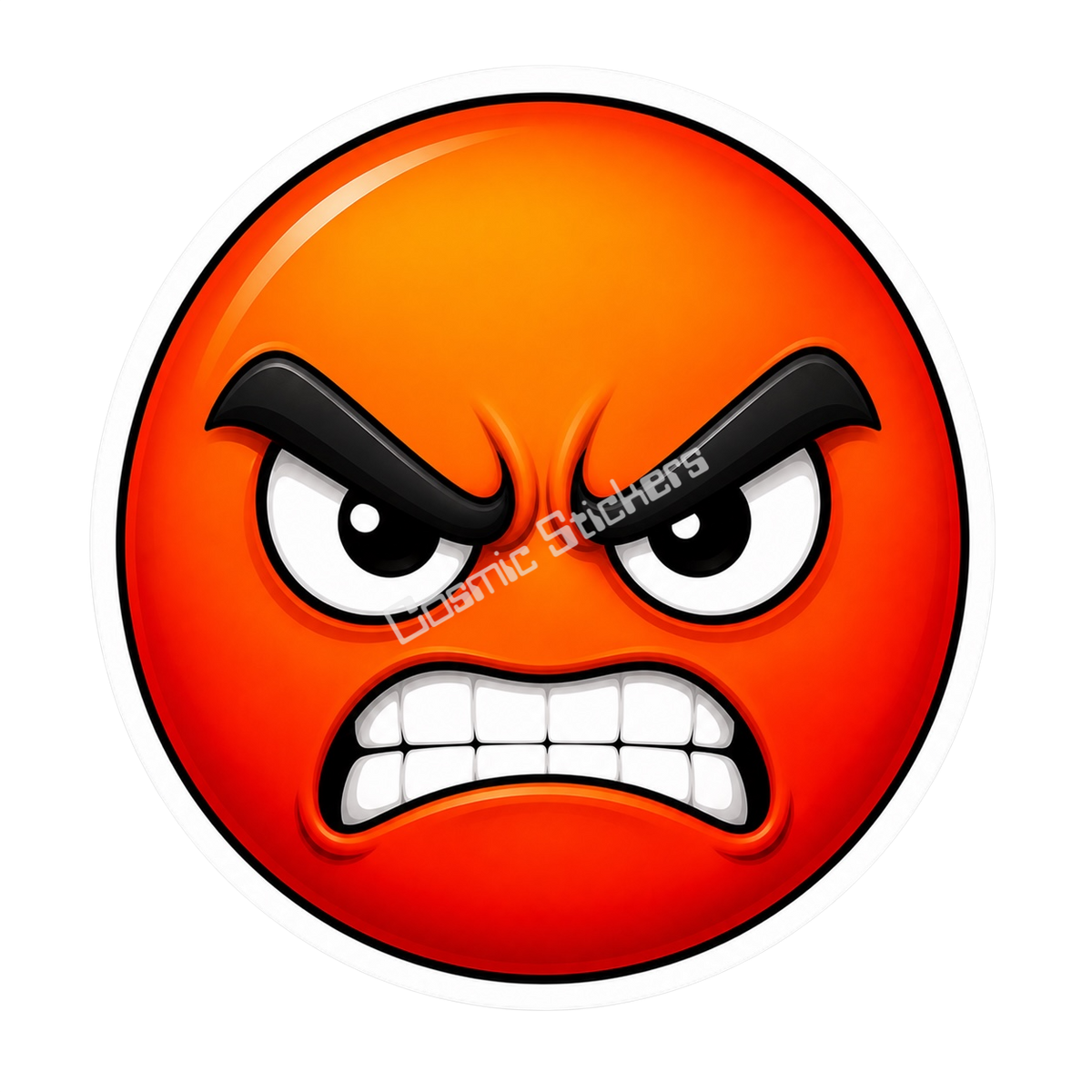 Cosmic Emoji - Pissed Vinyl Sticker