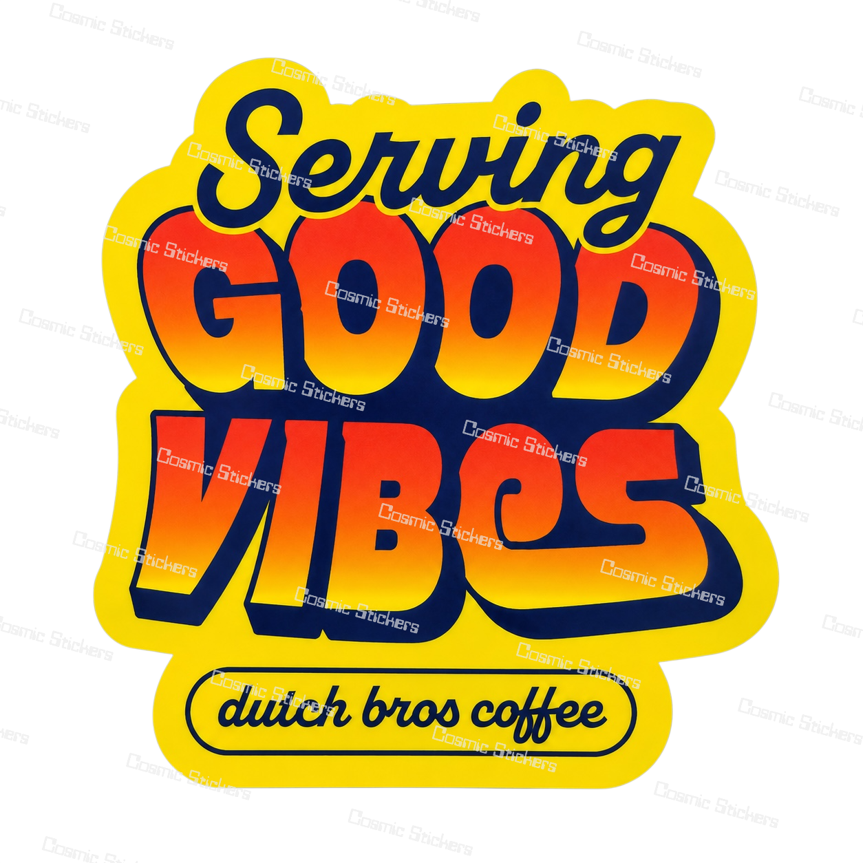 Serving Good Vibes | Dutch Bros Inspired Fan-Made Sticker