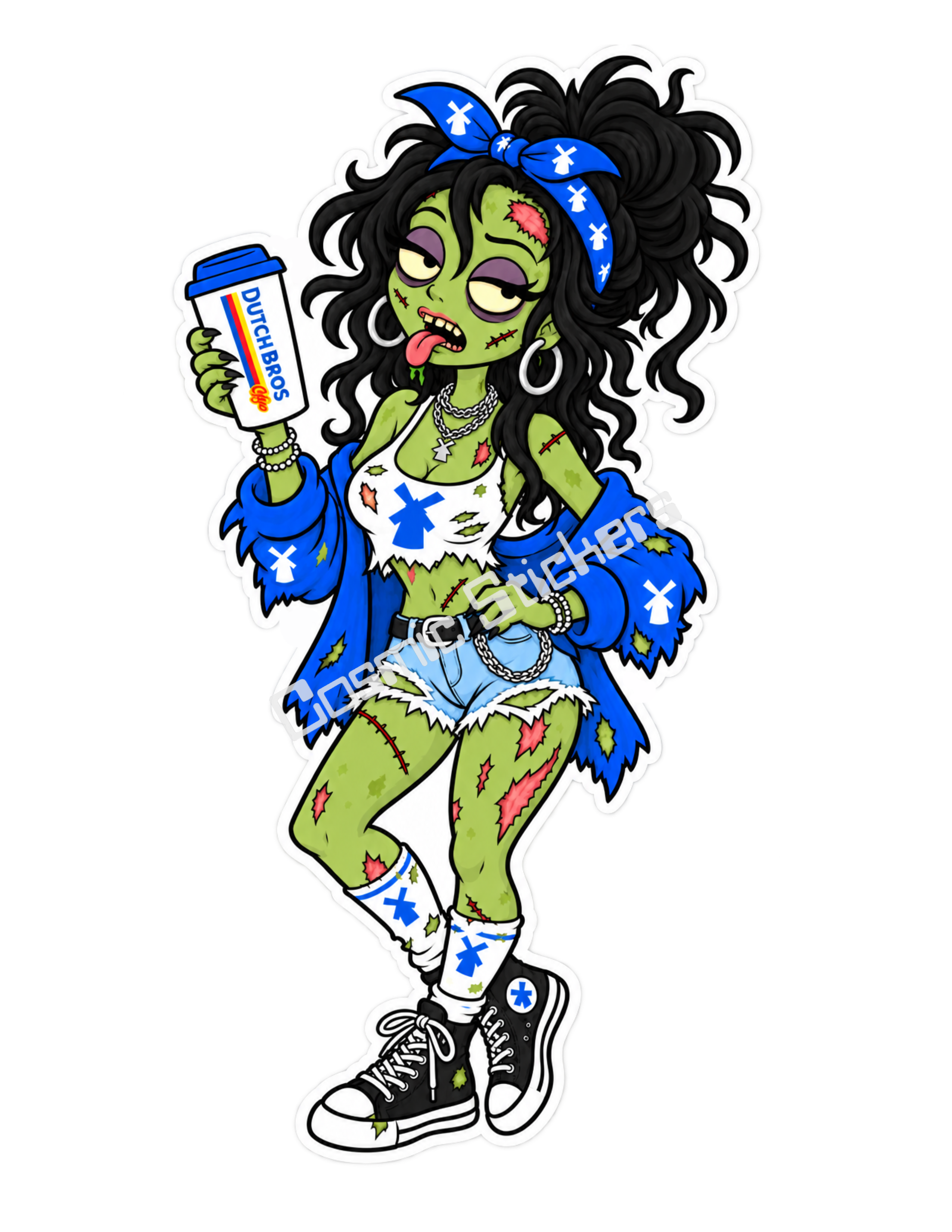 Fan-Made Caffeinated Zombies – Morning Afterlife | Dutch Bros Inspired Vinyl Sticker