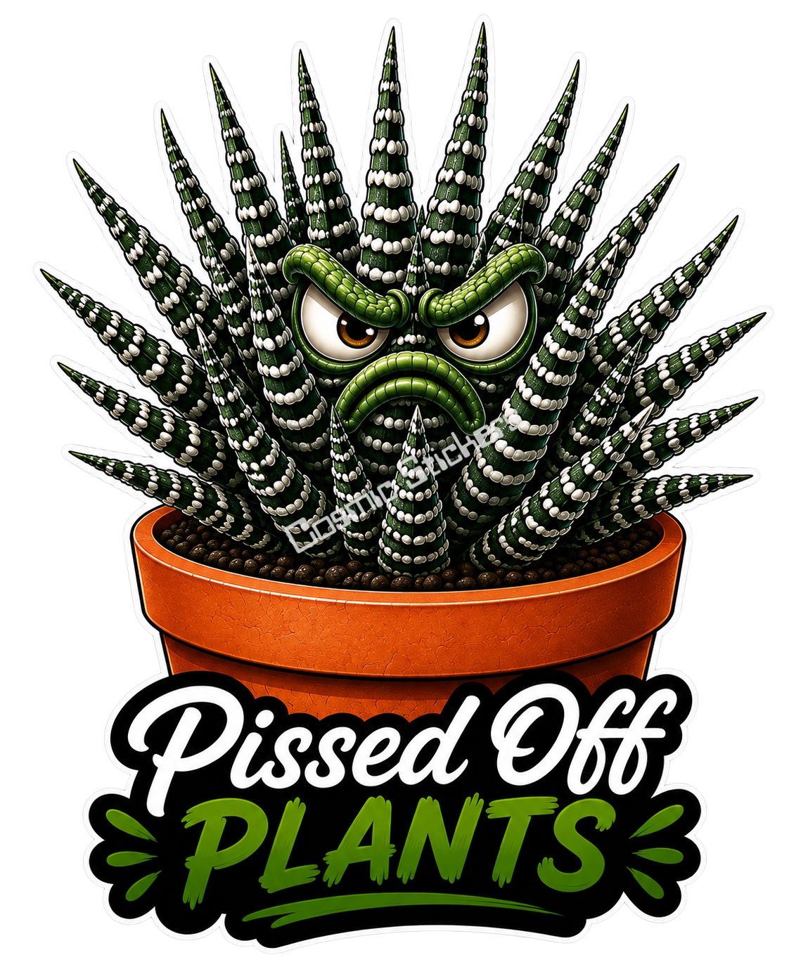 Pissed Off Plants – Thorny Attitude Vinyl Sticker