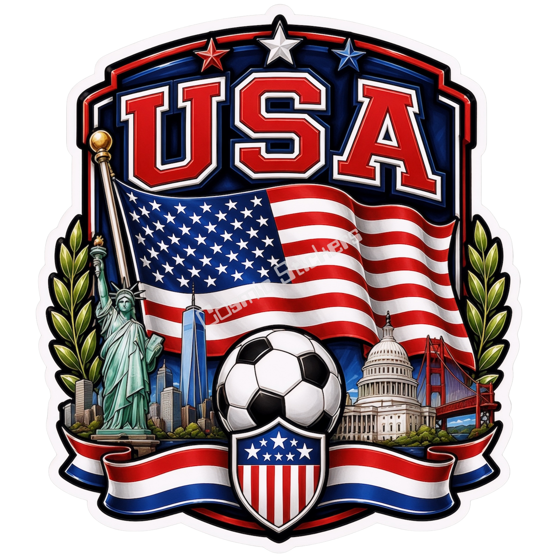 U.S.A. Soccer Flag