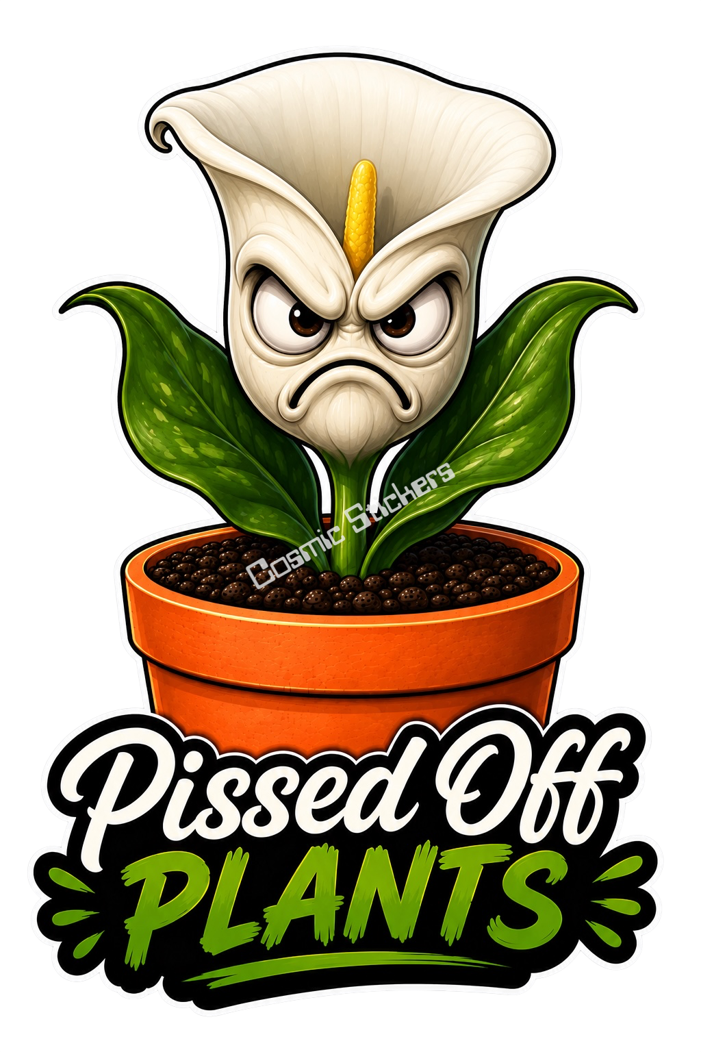 Pissed Off Plants – Fully Rooted Vinyl Sticker