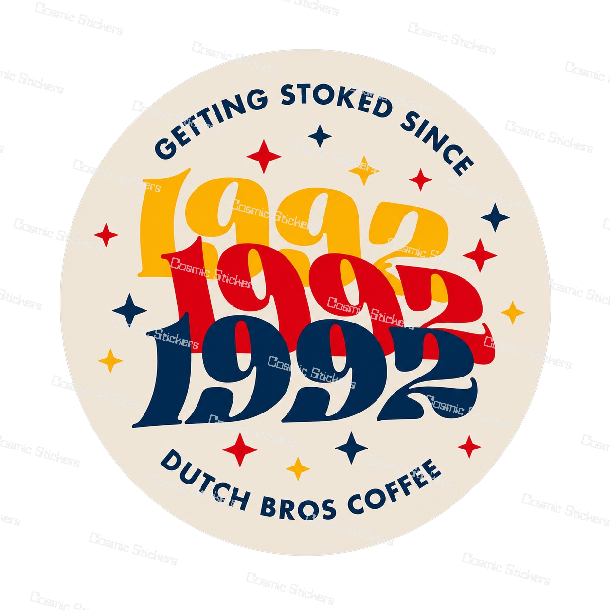 Getting Stoked Since 1992 | Dutch Bros Inspired Fan-Made Sticker