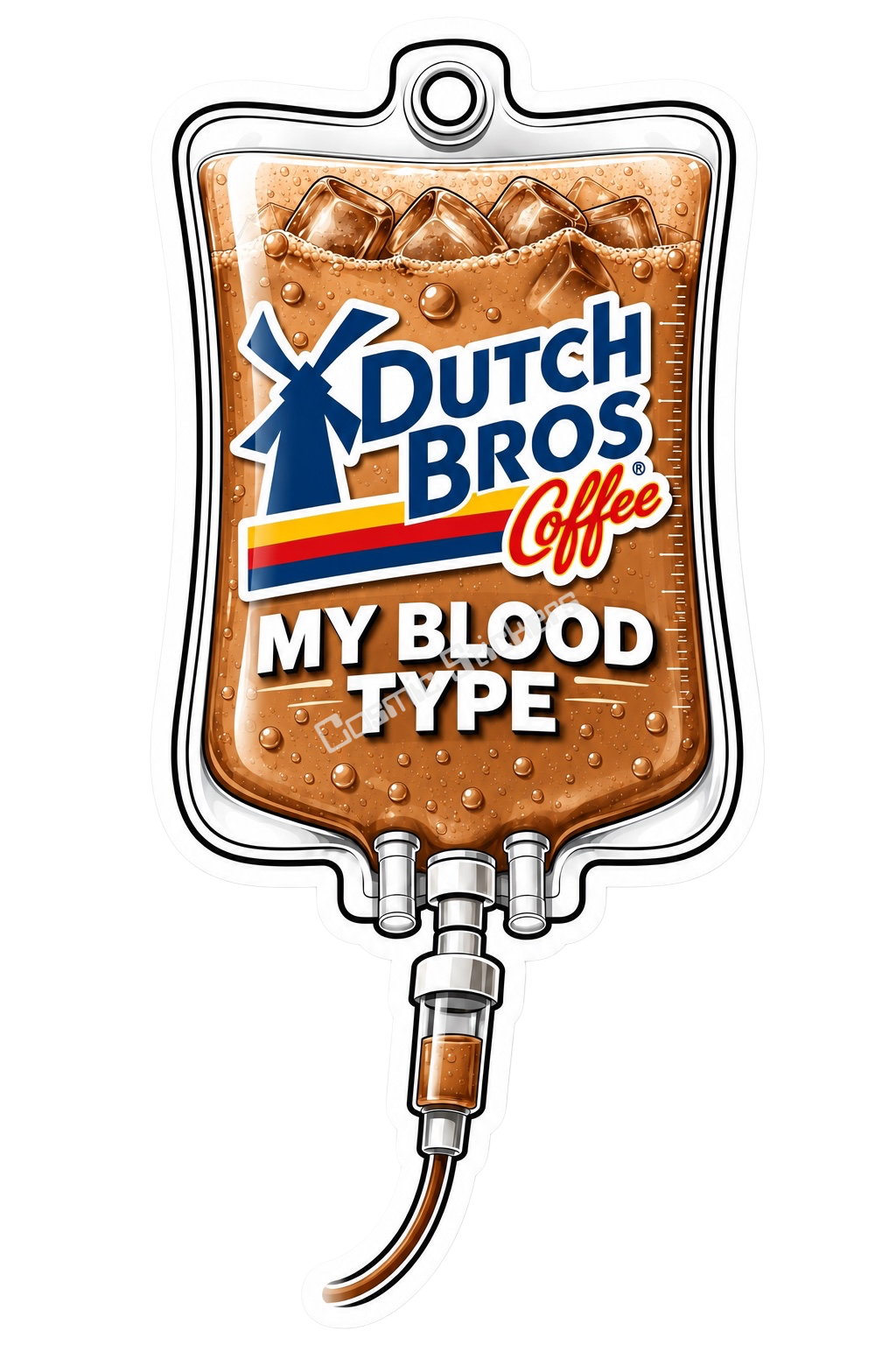 Dutch Bros Coffee “Inspired” Design premium die-cut vinyl sticker by Cosmic Stickers
