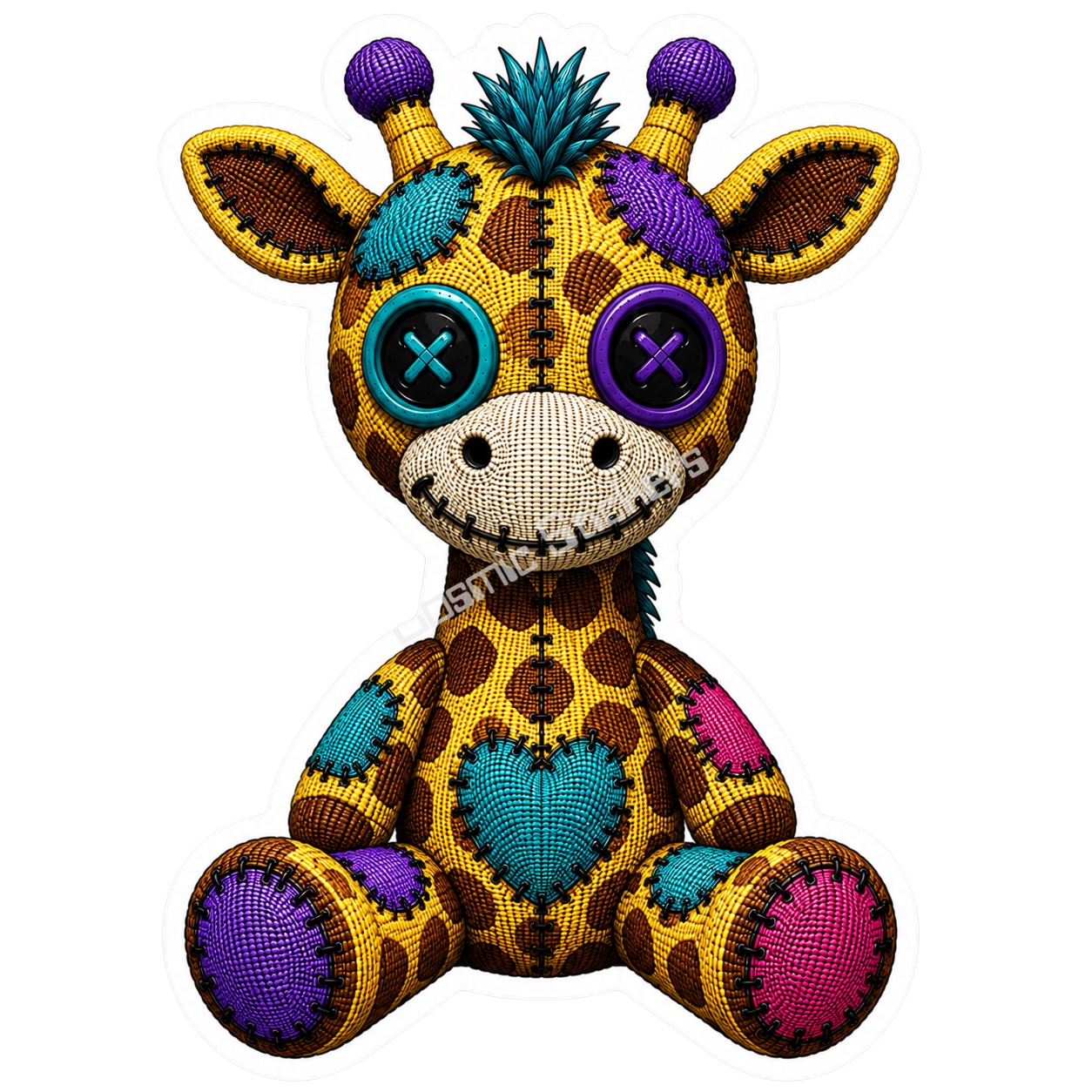 Adorable & Disturbed - Animal Collection - Giraffe premium die-cut vinyl sticker by Cosmic Stickers