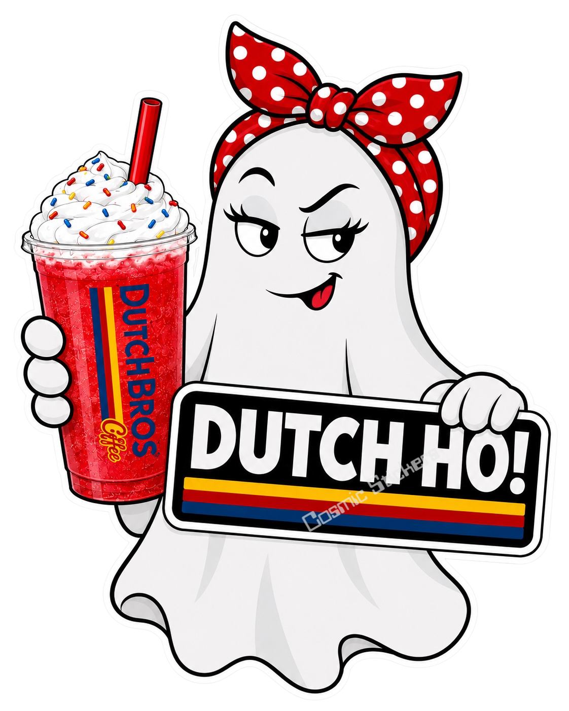 Fan-Made Boo Crew – Midnight Cup | Dutch Bros Inspired Vinyl Sticker
