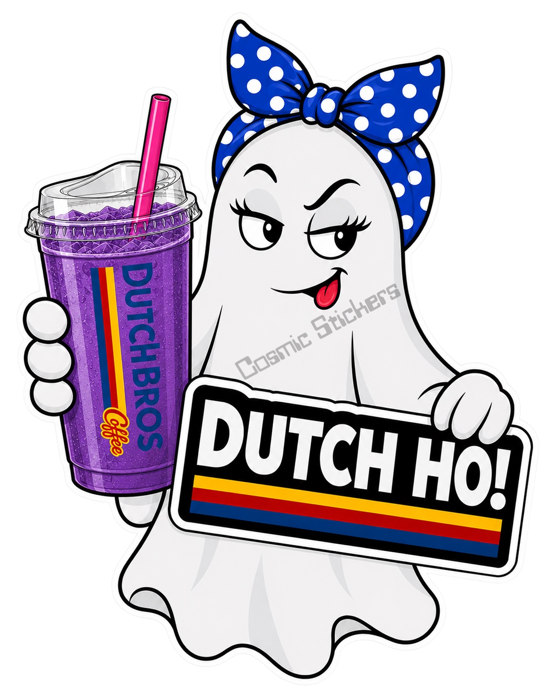 Fan-Made Boo Crew – Ghost Fuel | Dutch Bros Inspired Vinyl Sticker