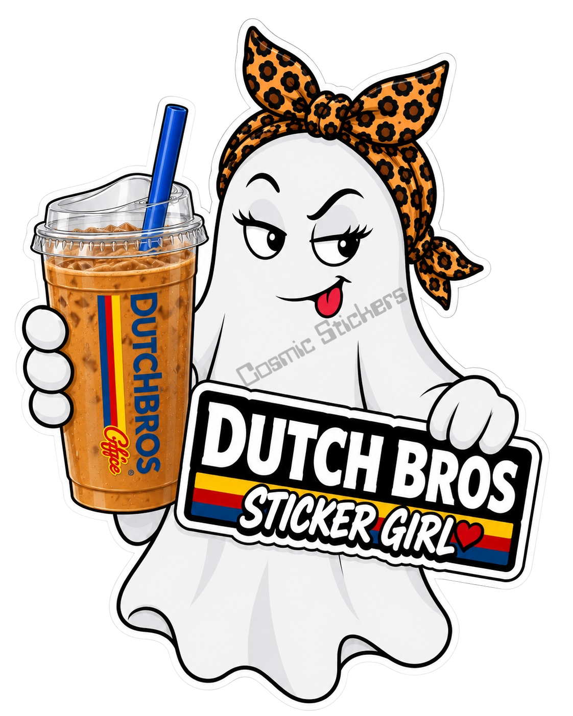 Fan-Made Boo Crew – Spooky Coffee Club | Dutch Bros Inspired Vinyl Sticker