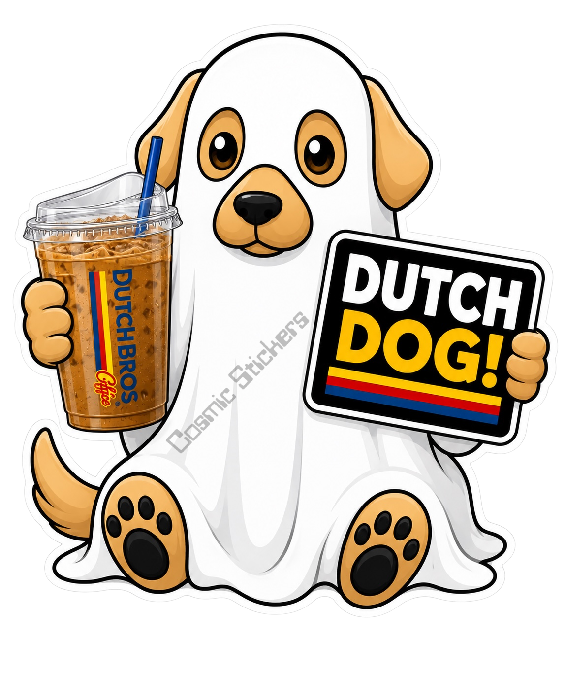 Fan-Made Boo Crew – Night Owl Spirit | Dutch Bros Inspired Vinyl Sticker