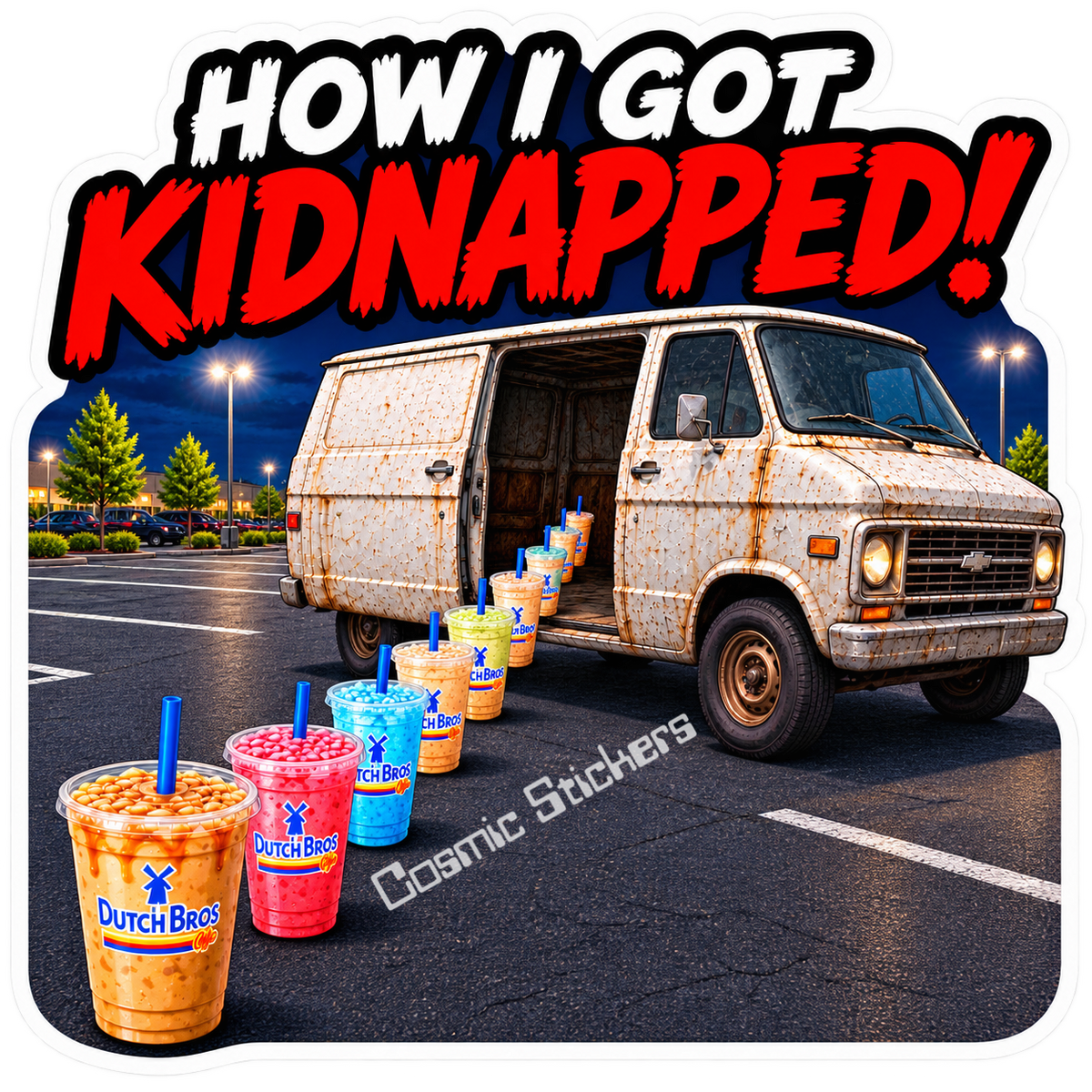 How I Got Kidnapped - DB Van Vinyl Sticker