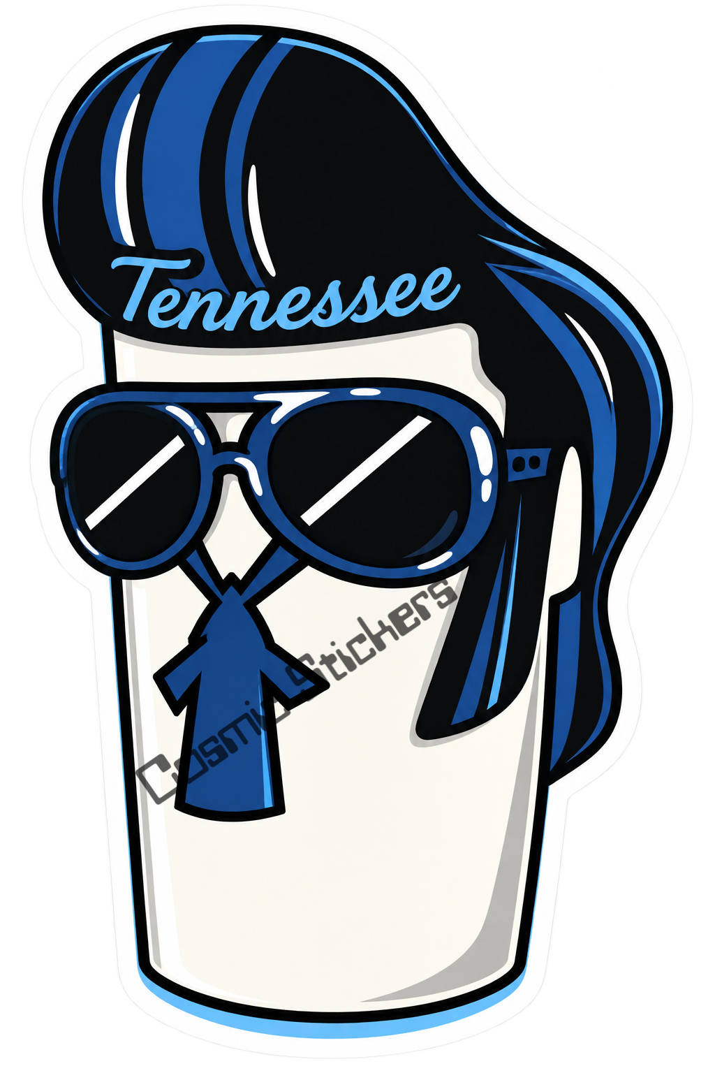 Fan-Made Tennessee Dutch Bros Inspired Retro Cup Sticker