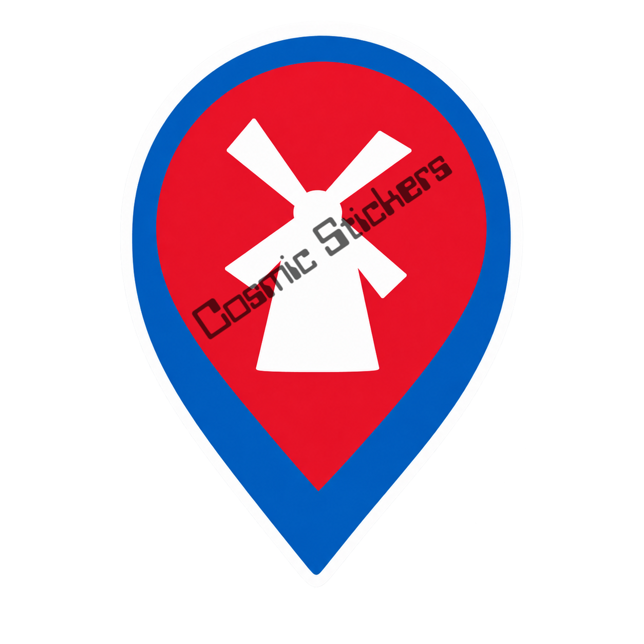 Fan-Made Dutch Bros Red Location Pin Sticker