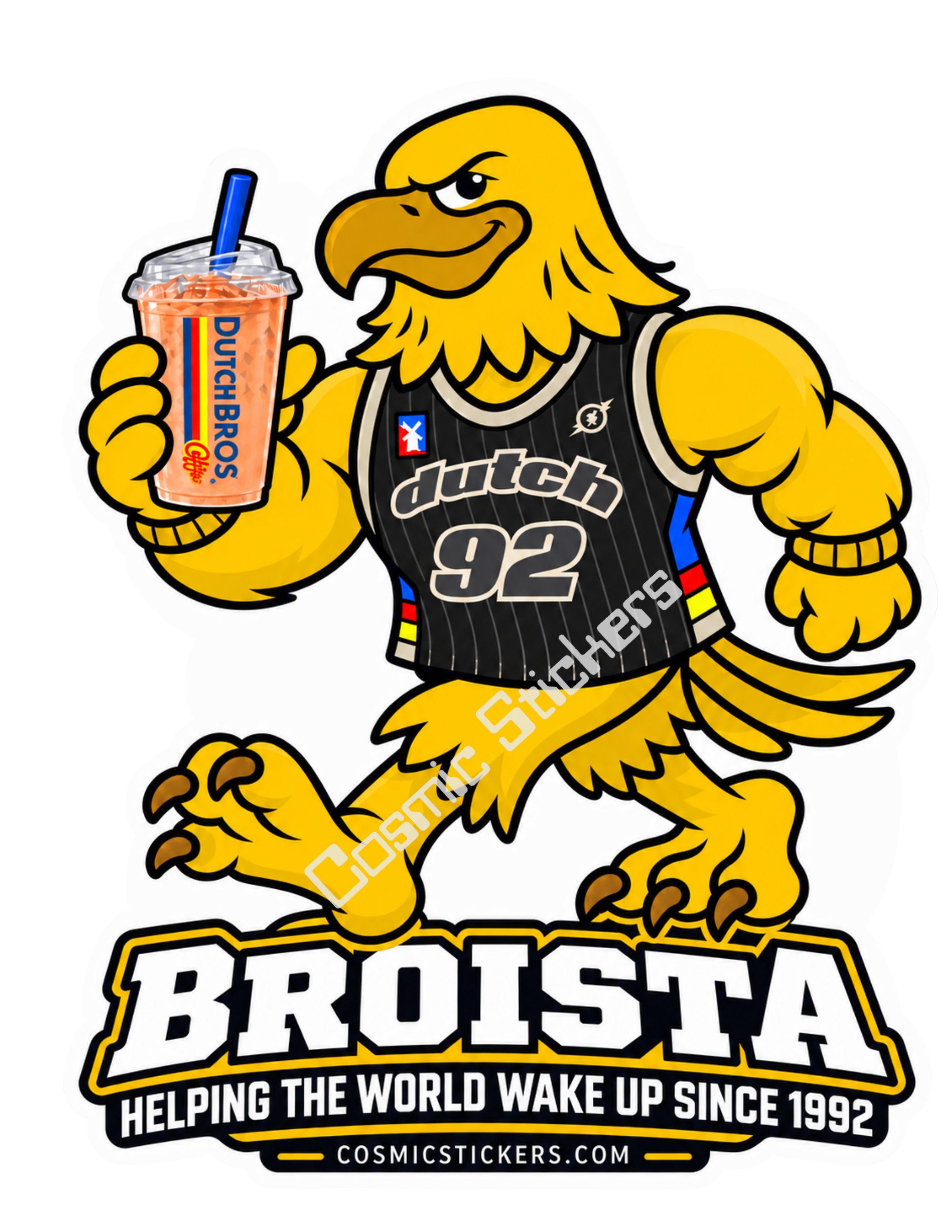 Fan-Made Broista Eagle – Helping the World Wake Up Since 1992 Vinyl Sticker