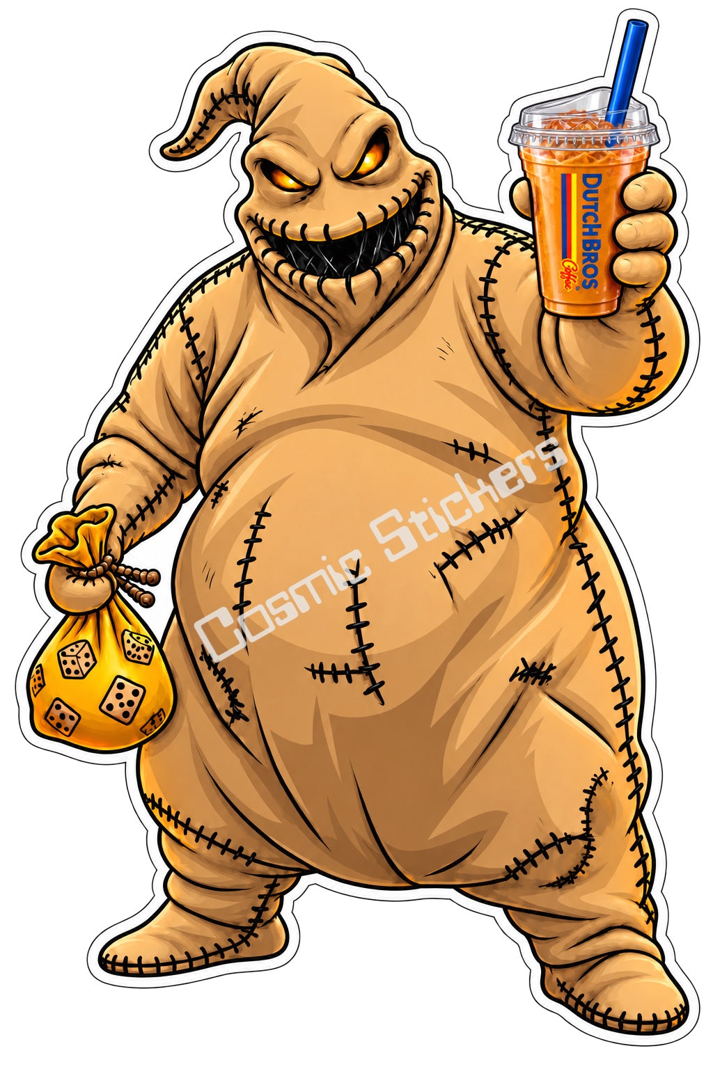 Fan Made Dutch Bros Tan Oogie Boogie Iced Coffee Sticker