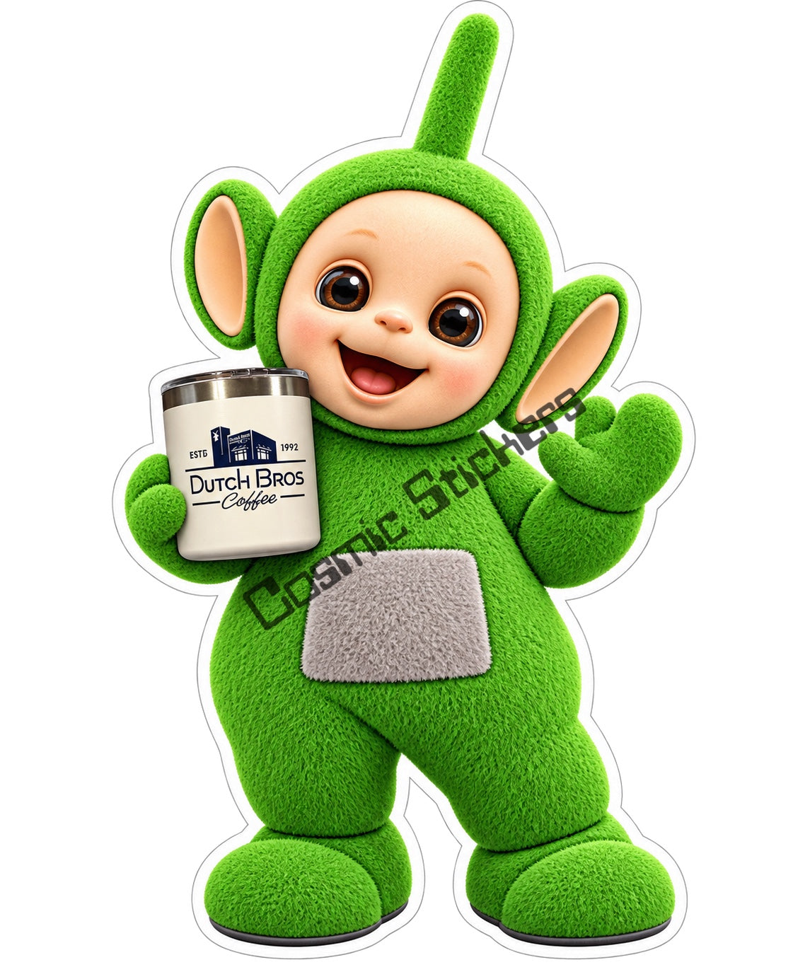 Dipsy fan-made Dutch Bros Travel Tumbler sticker