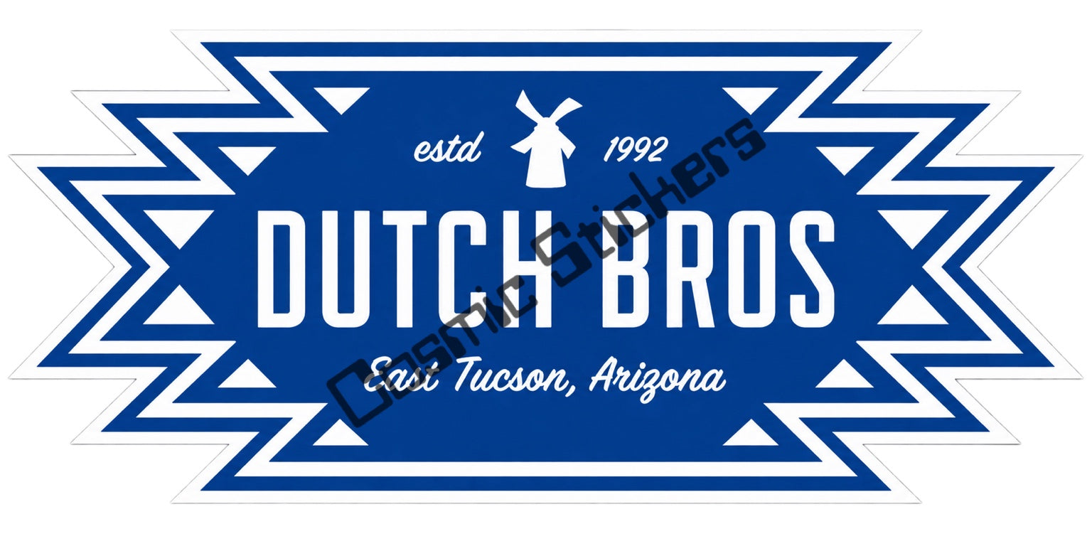 Fan-made Dutch Bros East Tucson Arizona sticker