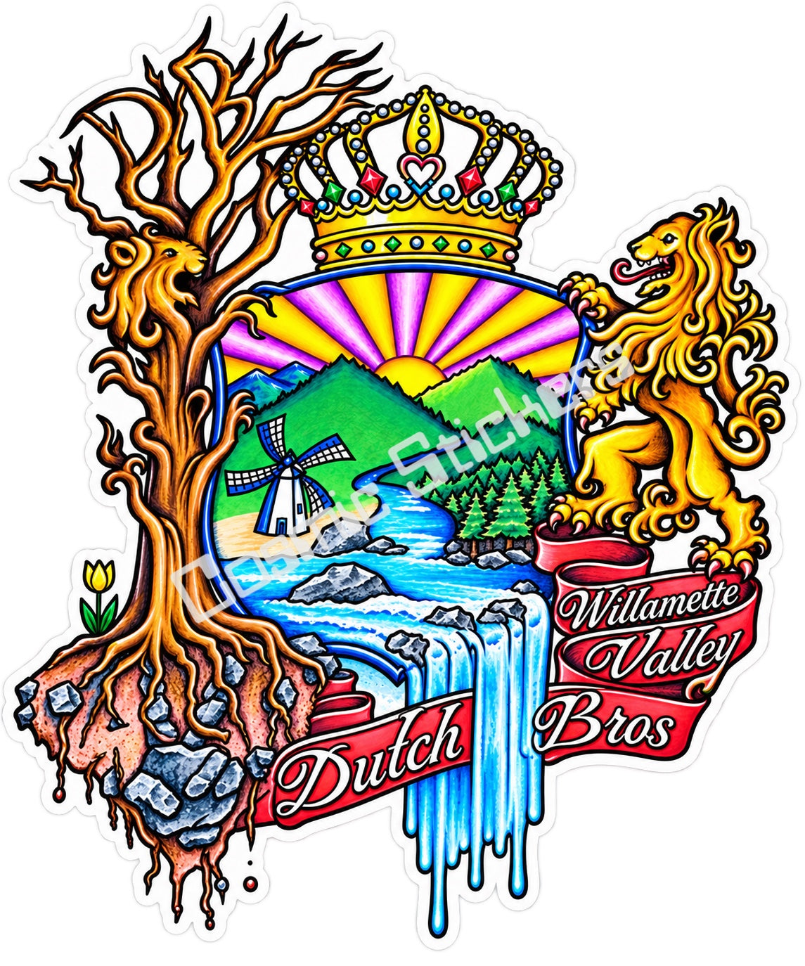 Fan-made Dutch Bros Willamette Valley sticker