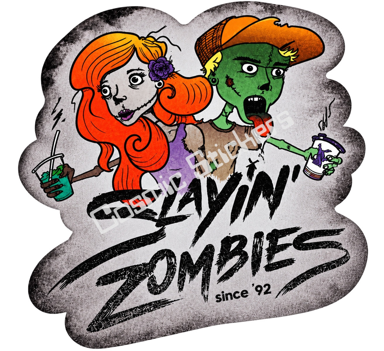 Fan-made Zany Zombies since 92 sticker