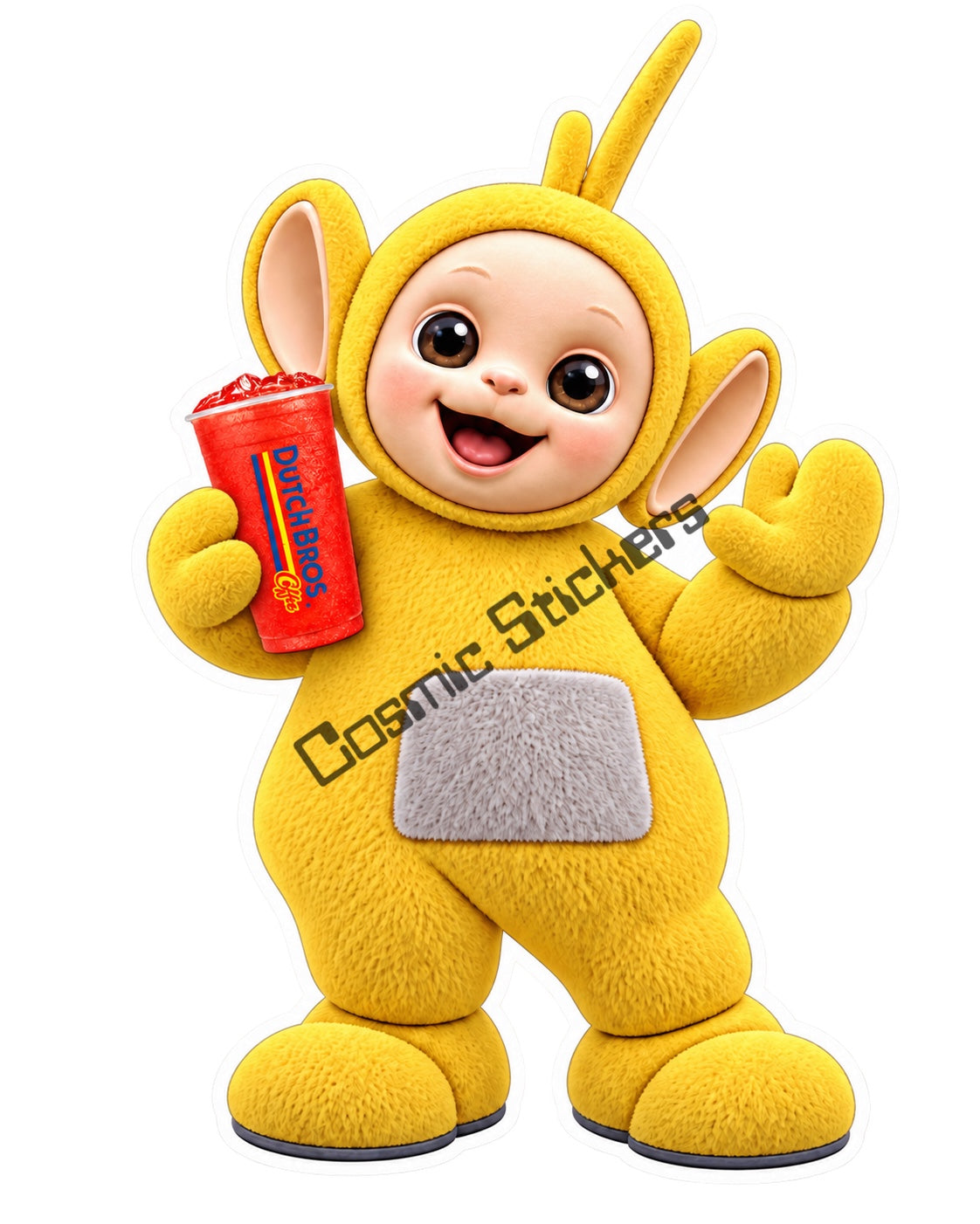 Laa-Laa fan-made Dutch Bros Red Blended Drink sticker