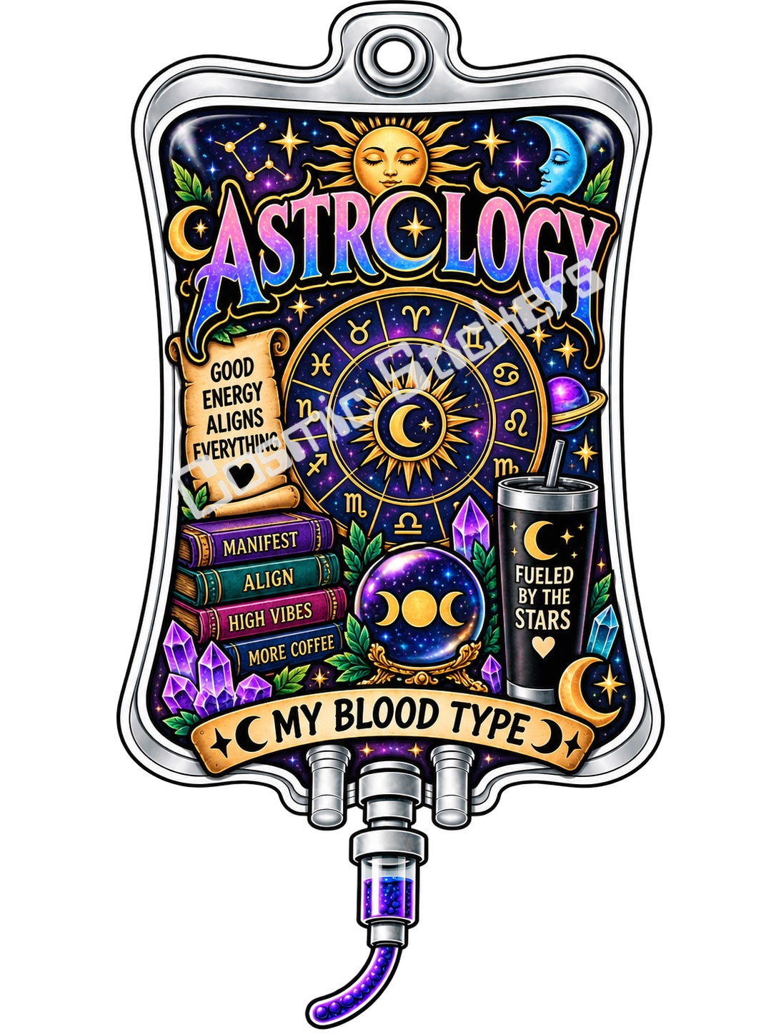 Astrology My Blood Type vinyl sticker