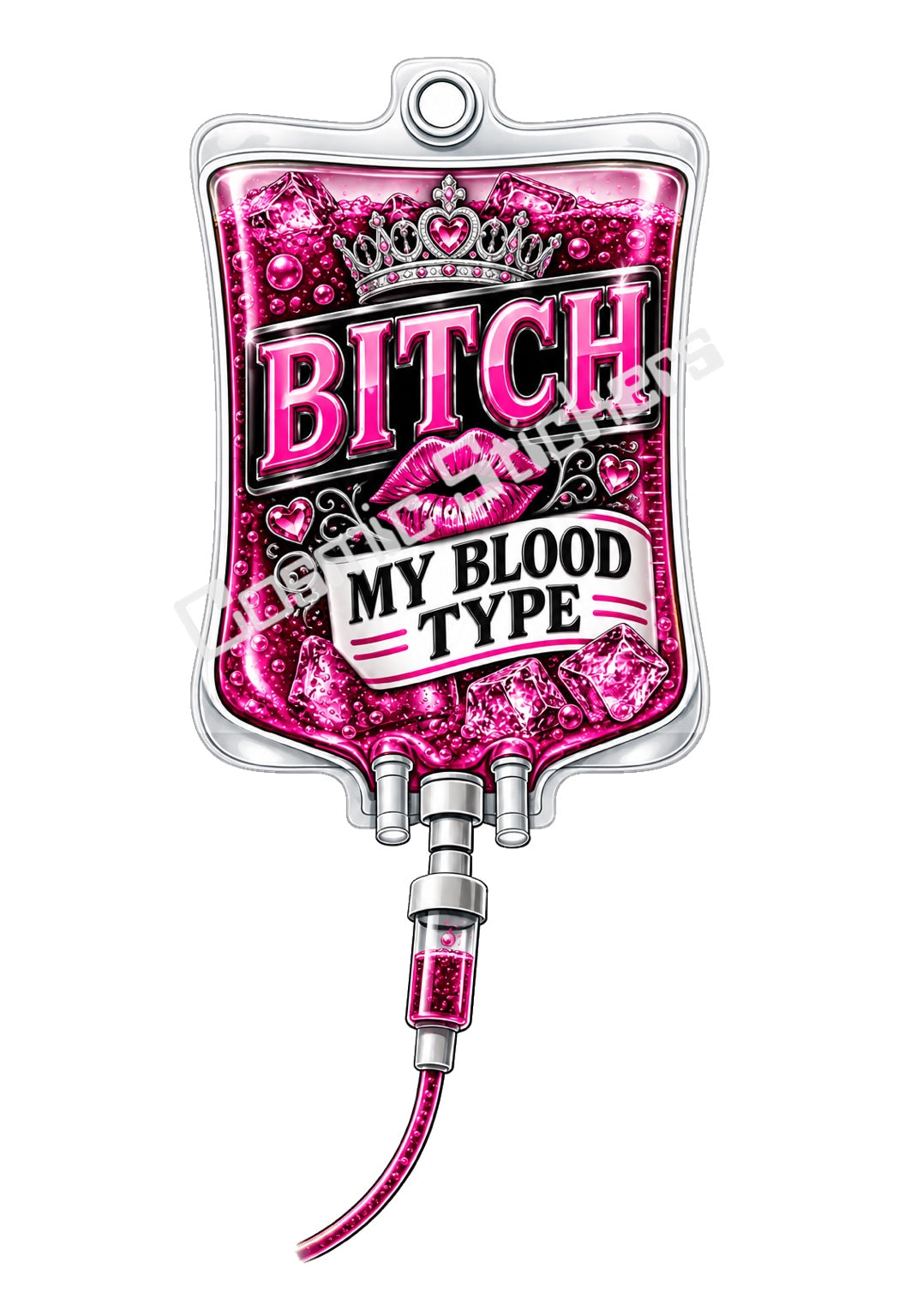 Bitch My Blood Type vinyl sticker
