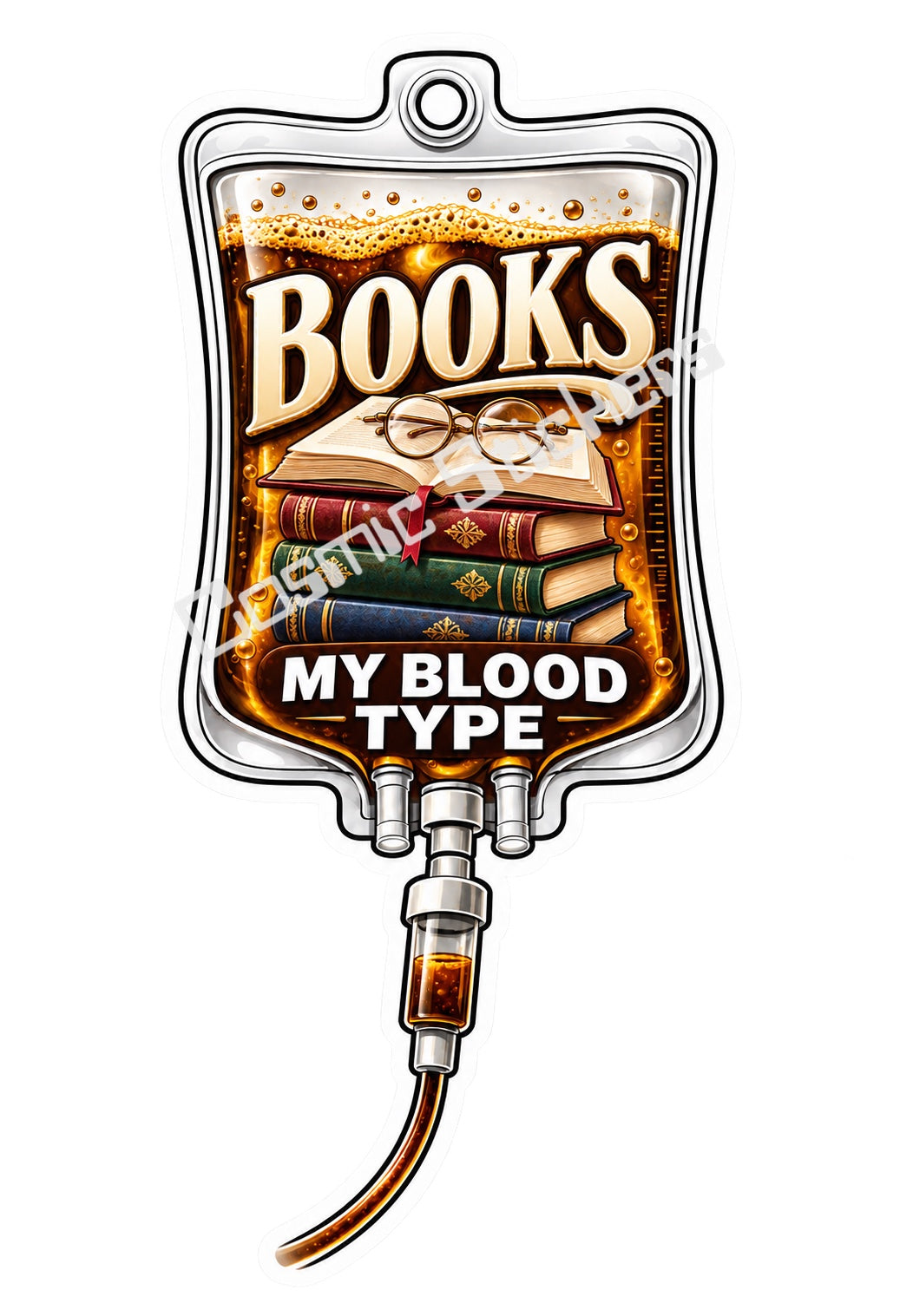 Books My Blood Type vinyl sticker