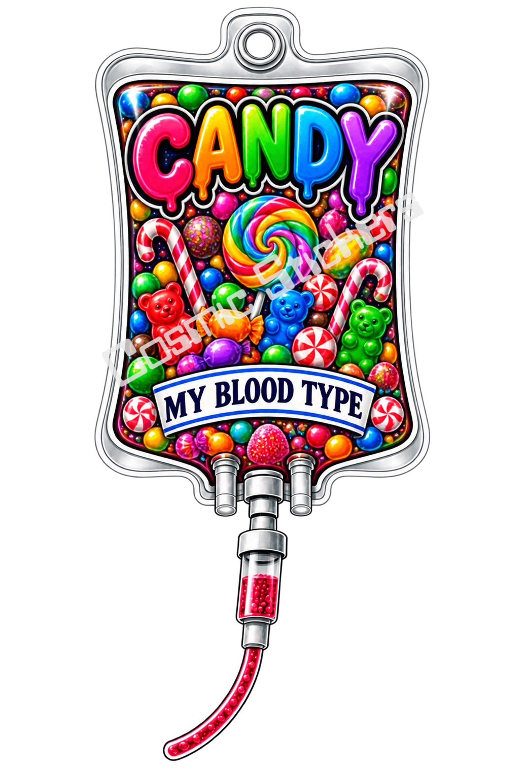 Candy My Blood Type vinyl sticker