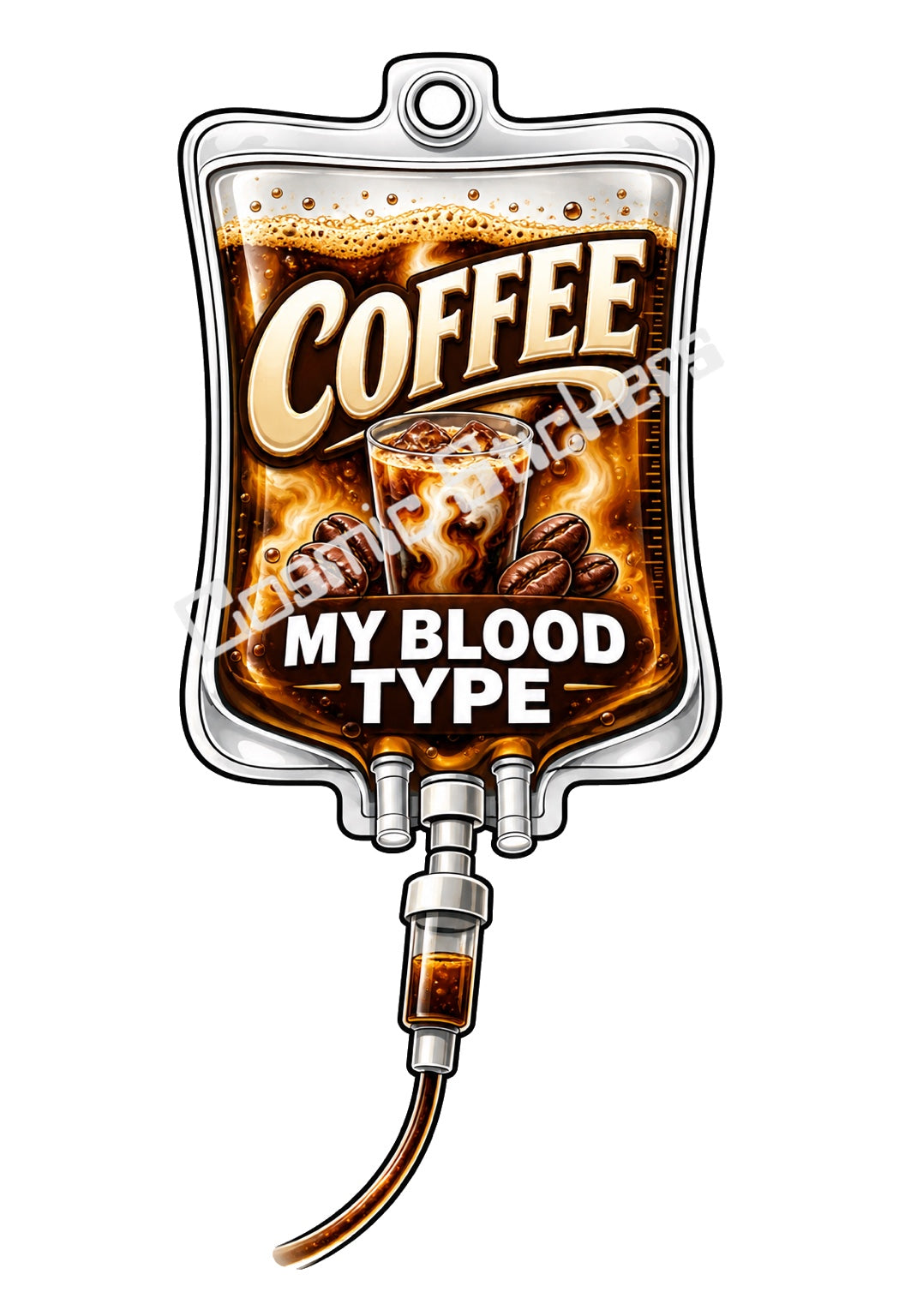 Coffee My Blood Type vinyl sticker