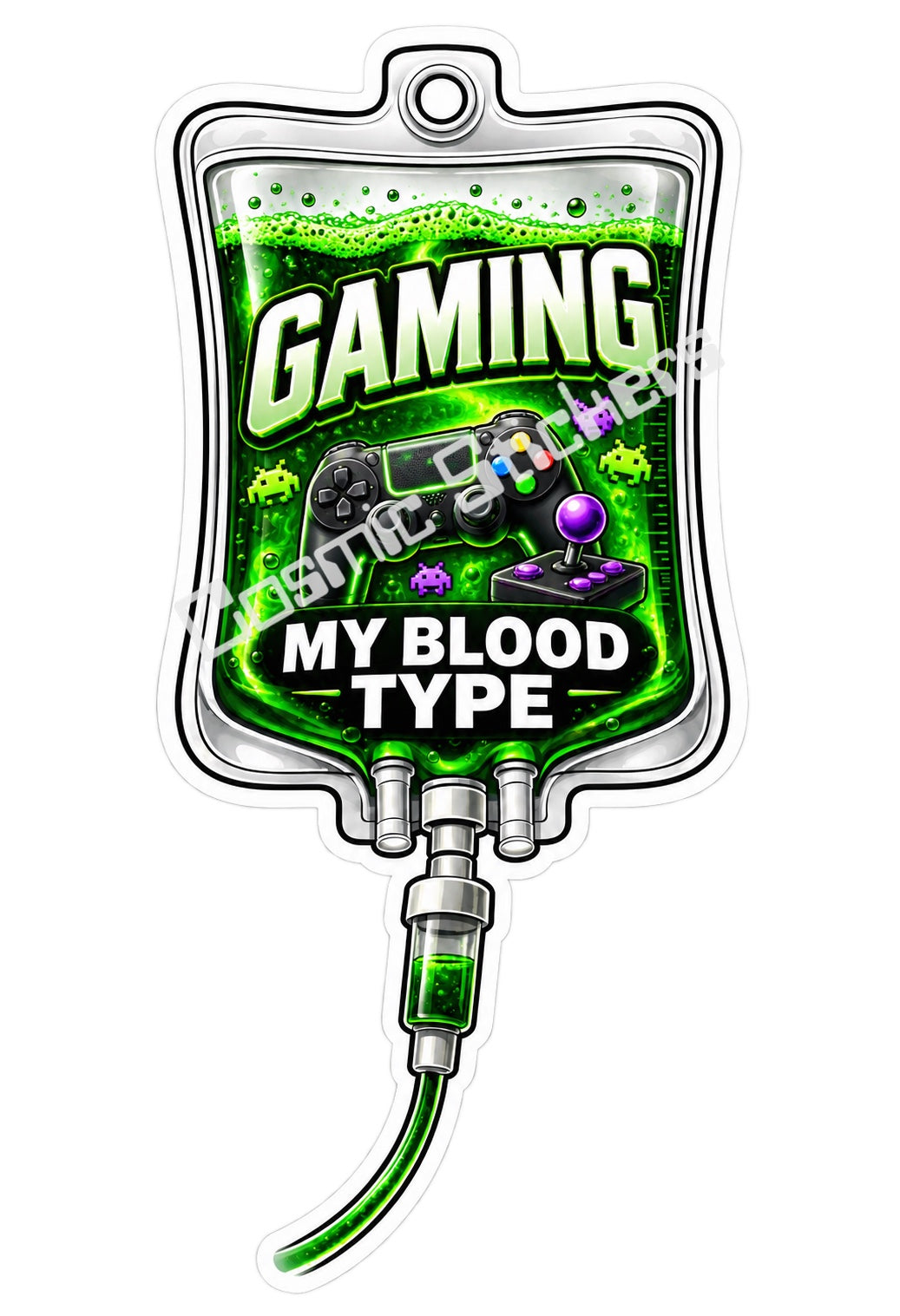 Gaming My Blood Type vinyl sticker