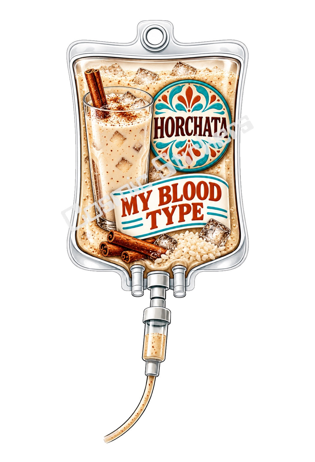 Horchata My Blood Type vinyl sticker