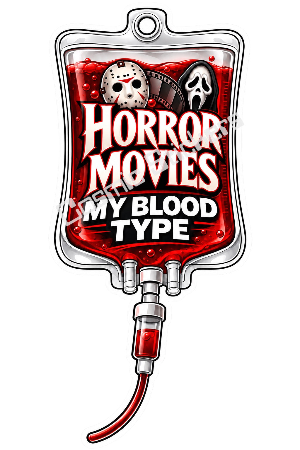 Horror Movies My Blood Type vinyl sticker