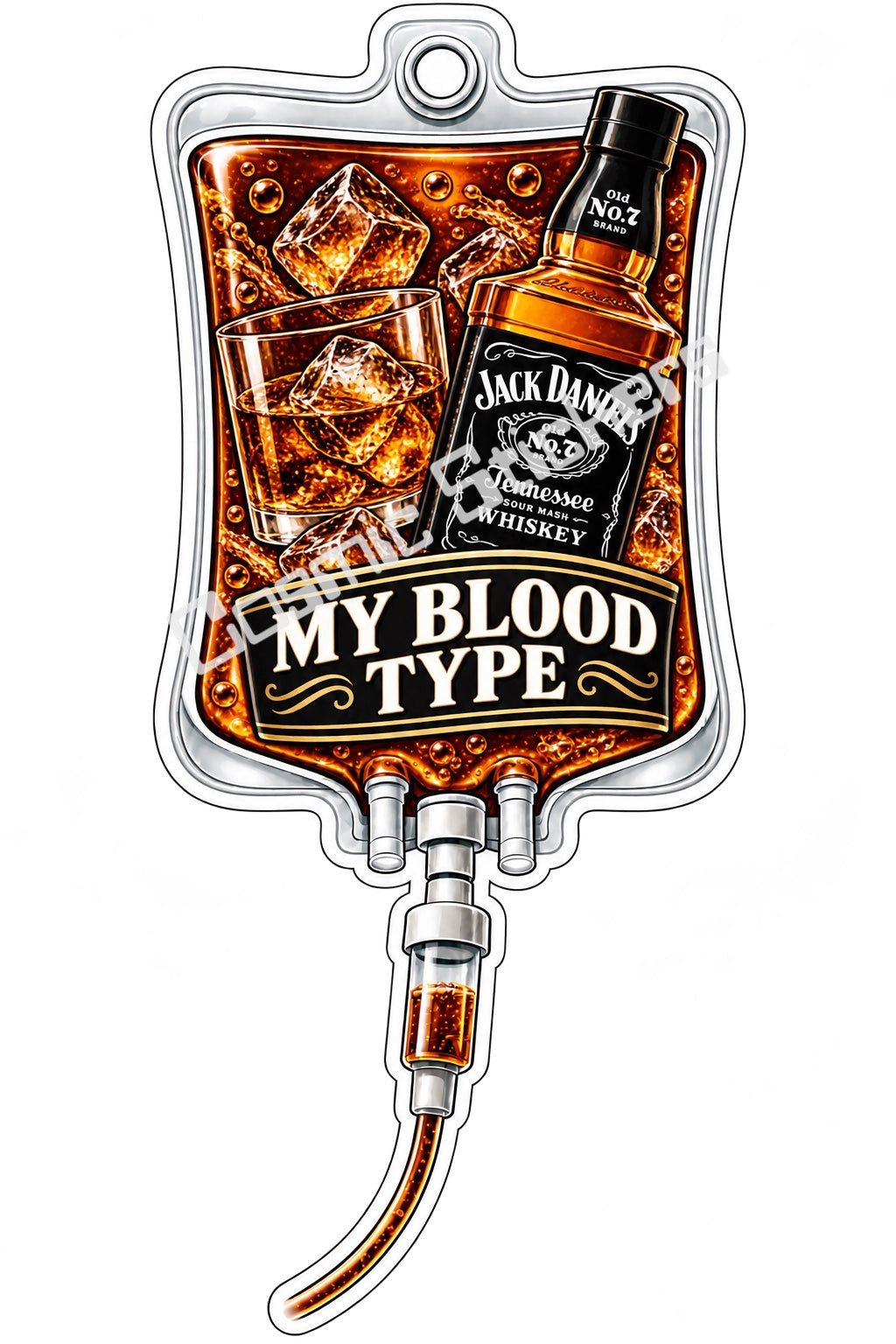 Jack Daniel's My Blood Type vinyl sticker