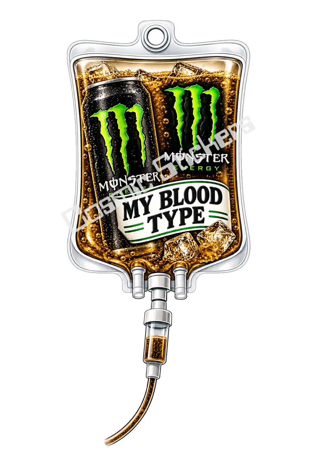 Monster Energy My Blood Type vinyl sticker