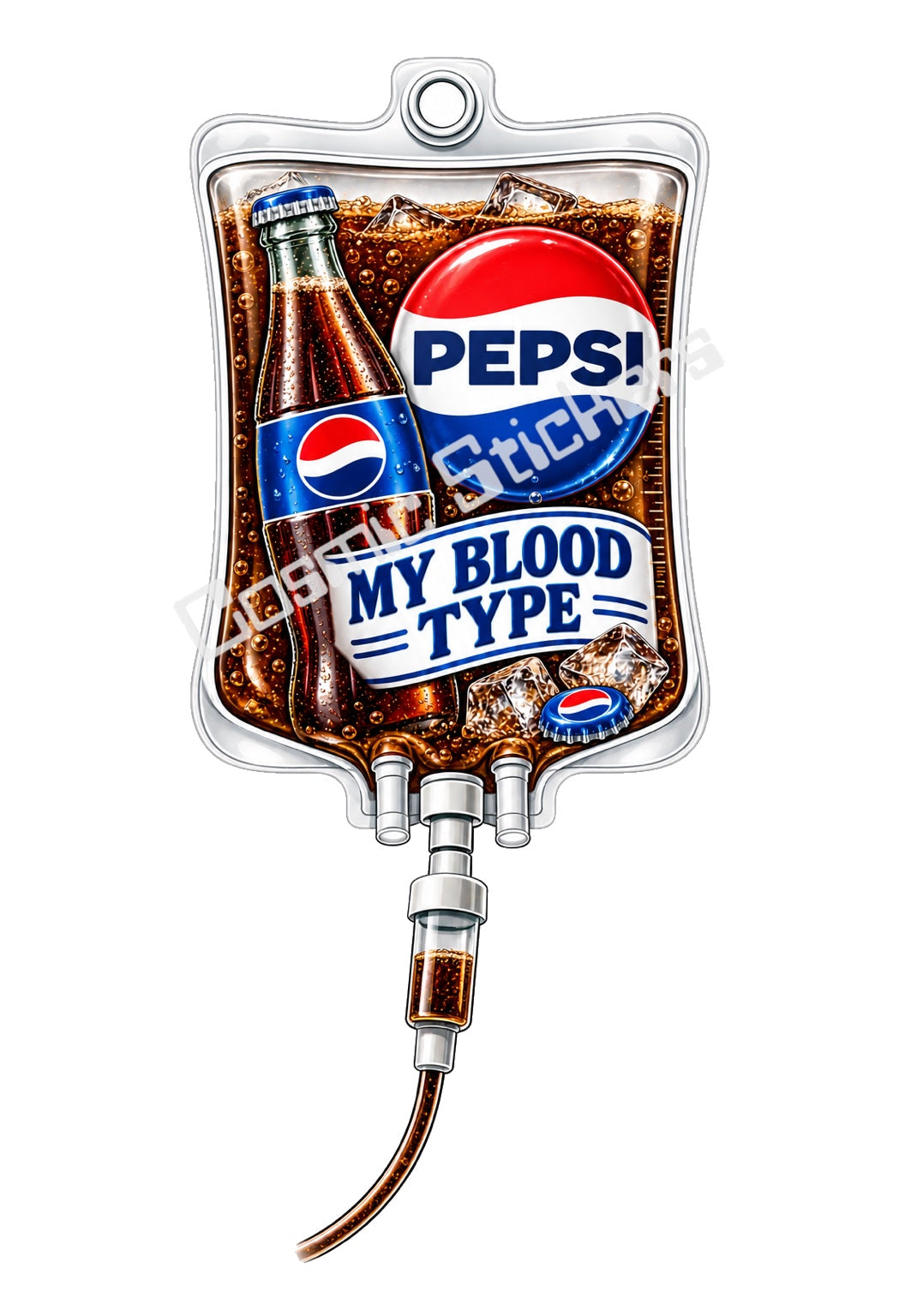 Pepsi My Blood Type vinyl sticker