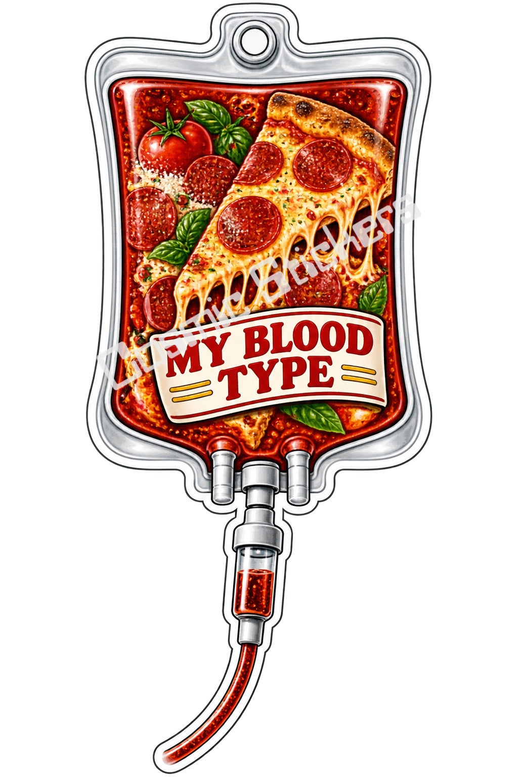 Pizza My Blood Type vinyl sticker