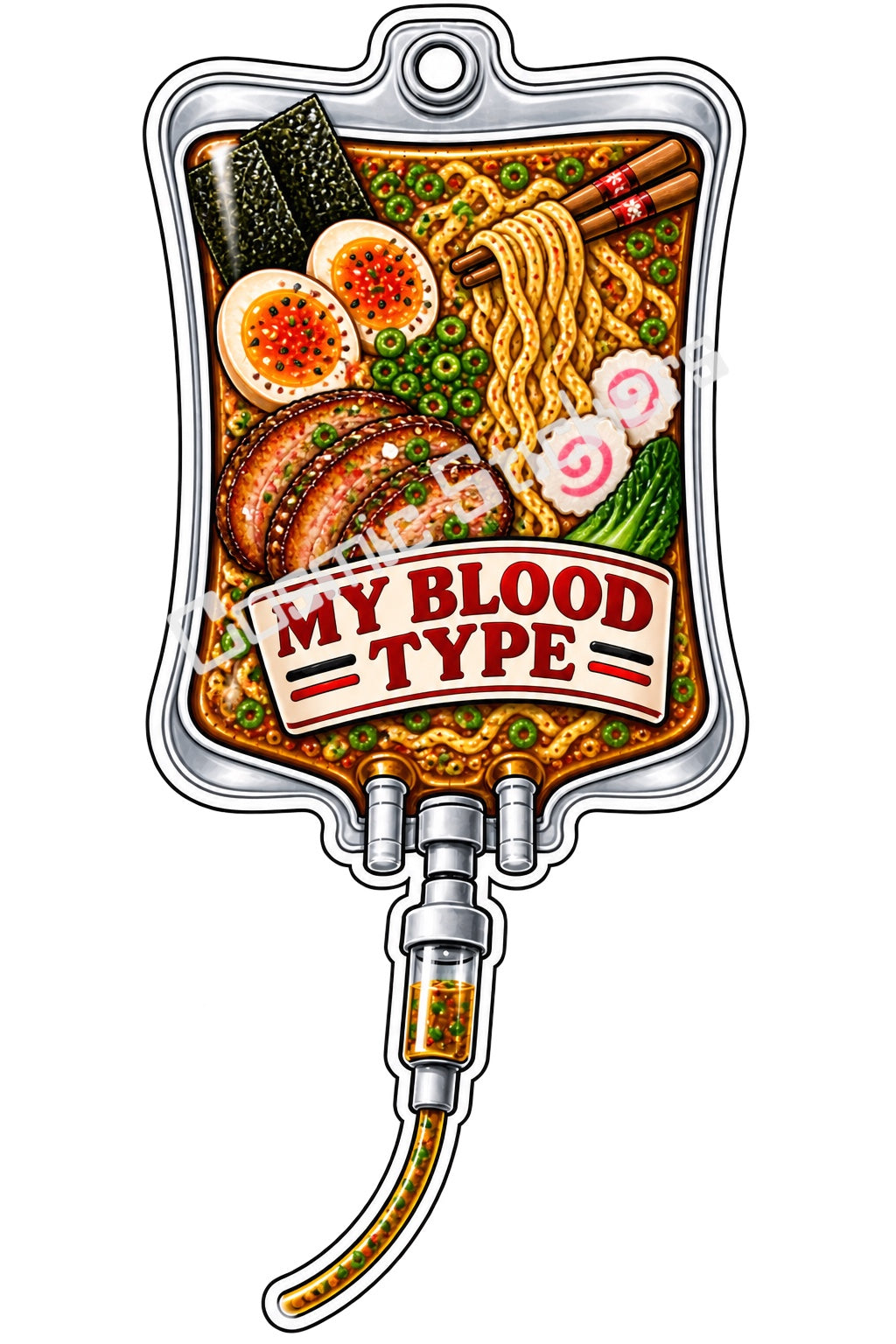 Ramen My Blood Type vinyl sticker
