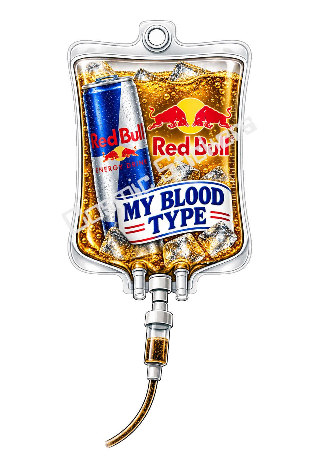 Red Bull My Blood Type vinyl sticker